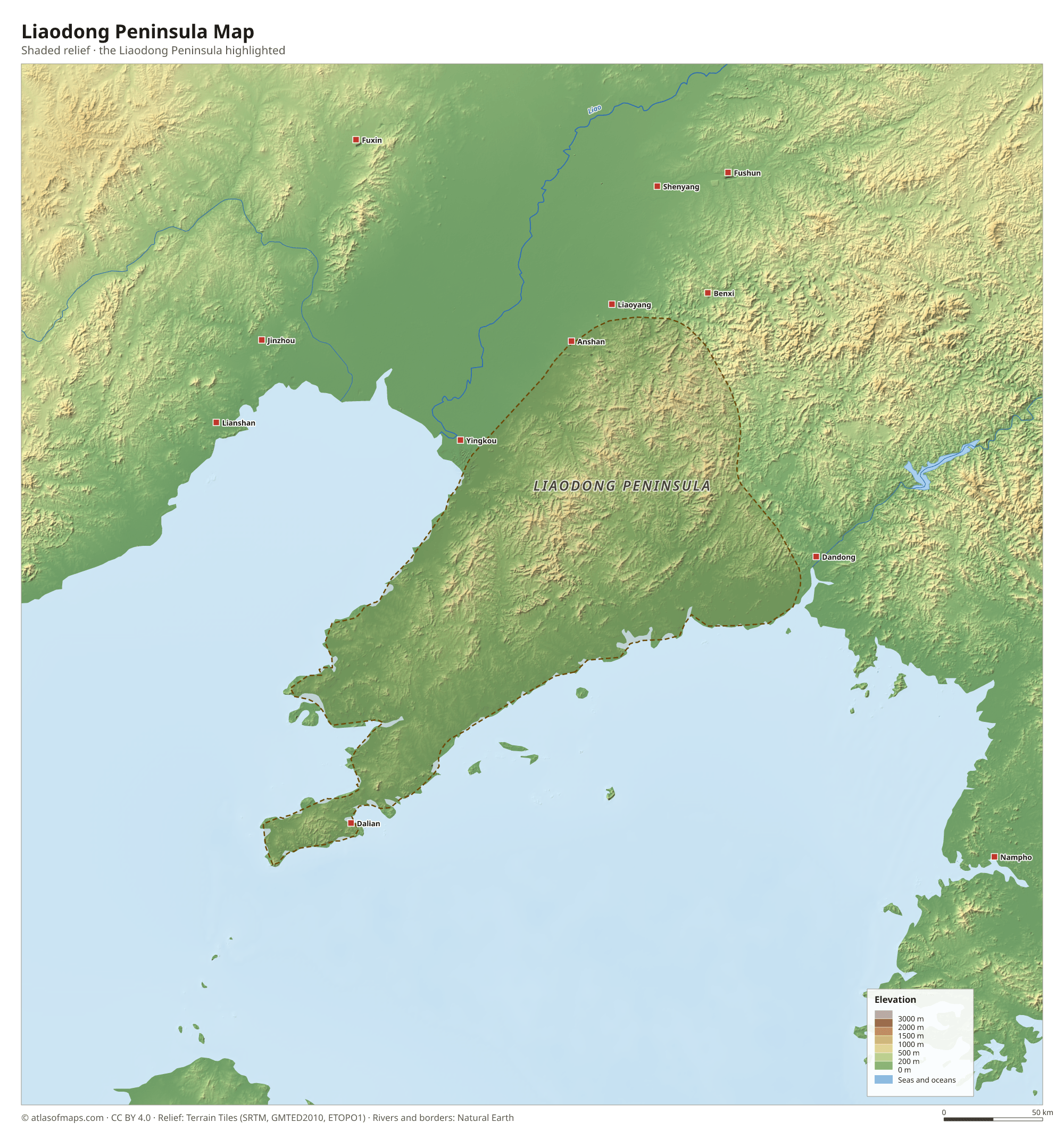 Liaodong Peninsula Map