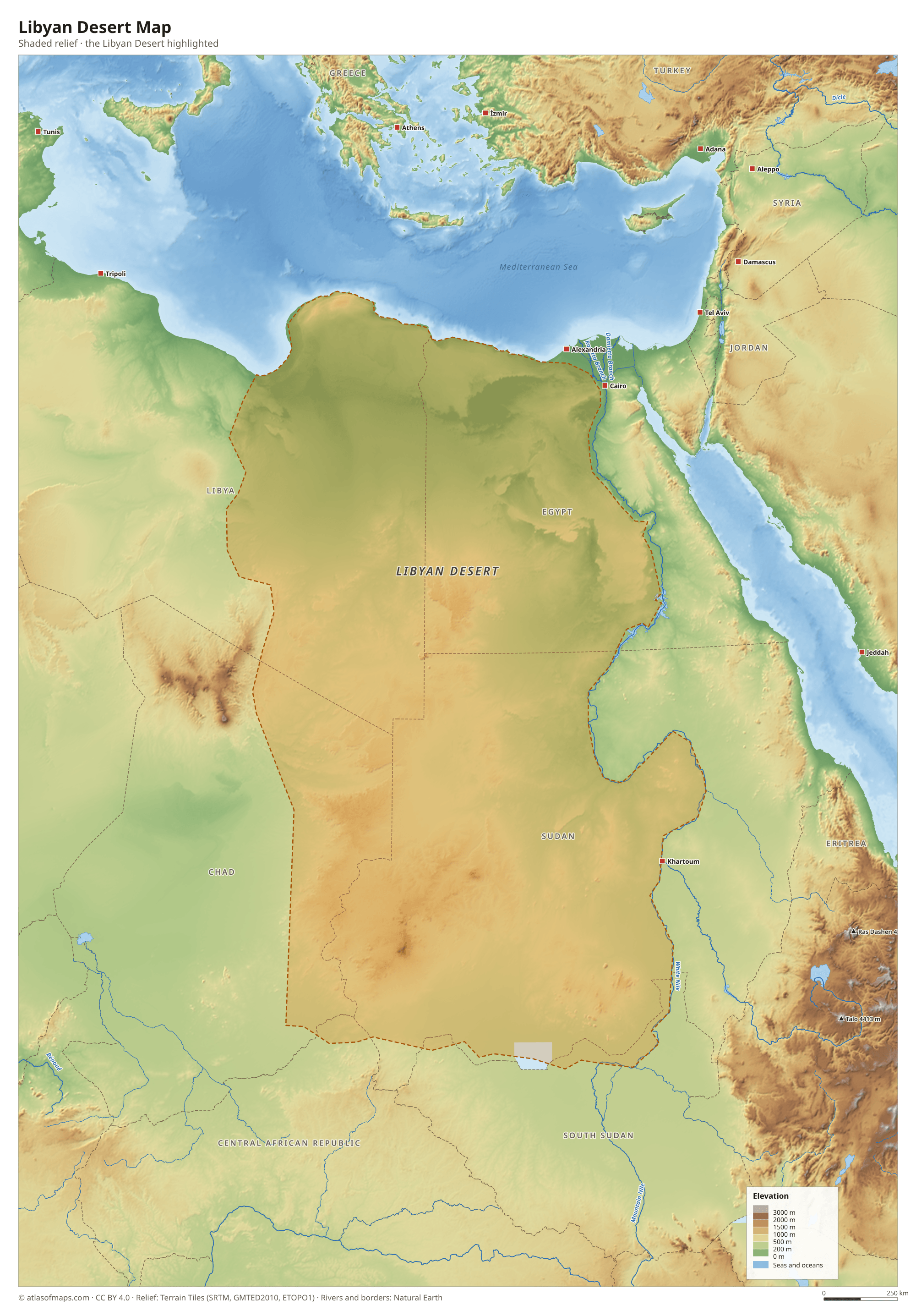 Libyan Desert Map