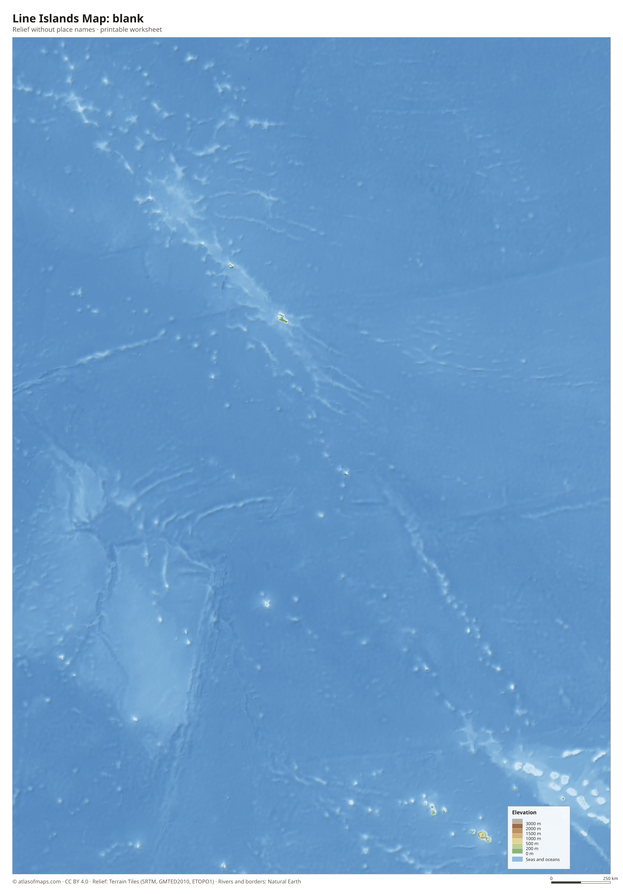 Line Islands Map without names