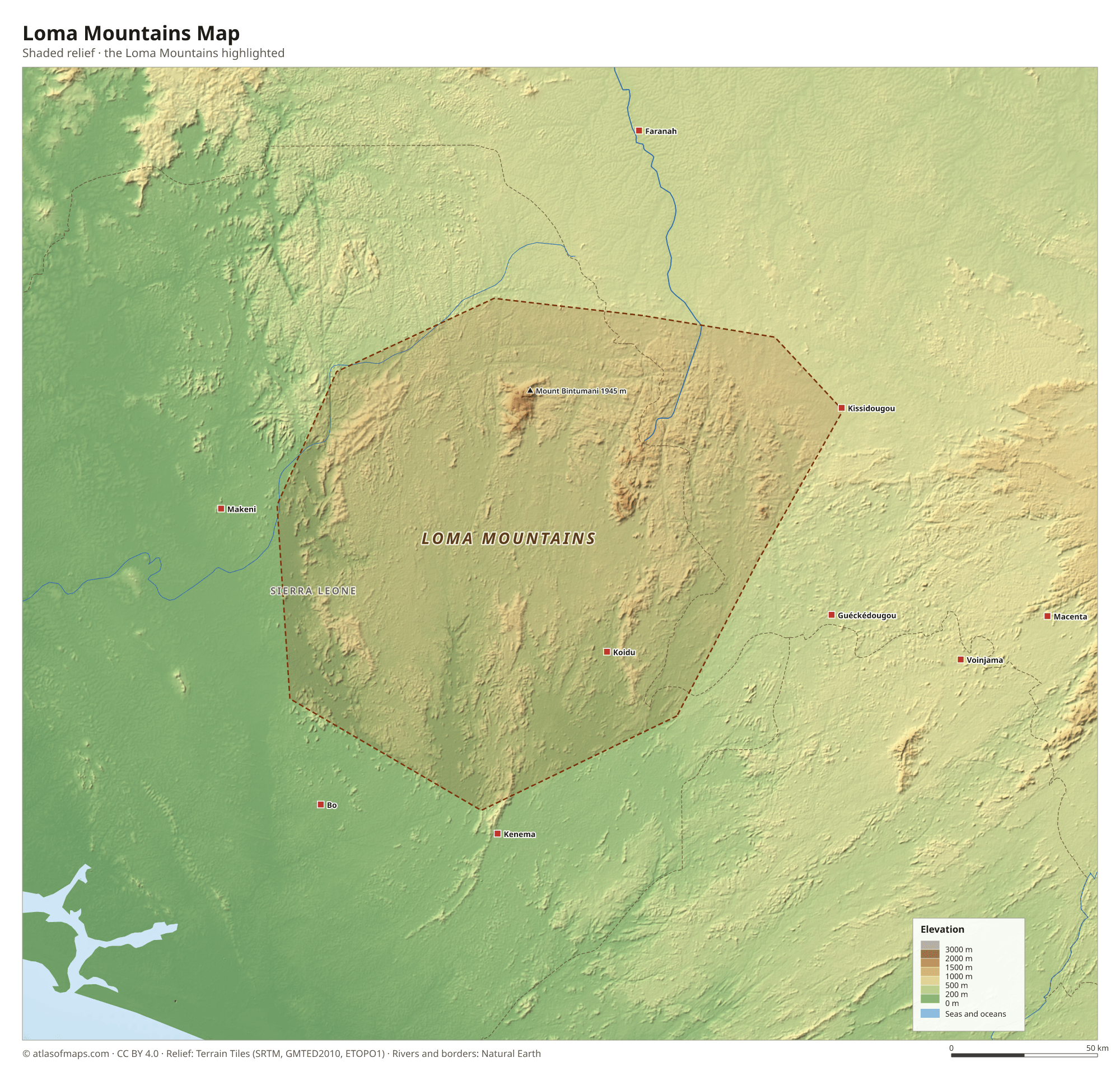 Loma Mountains Map
