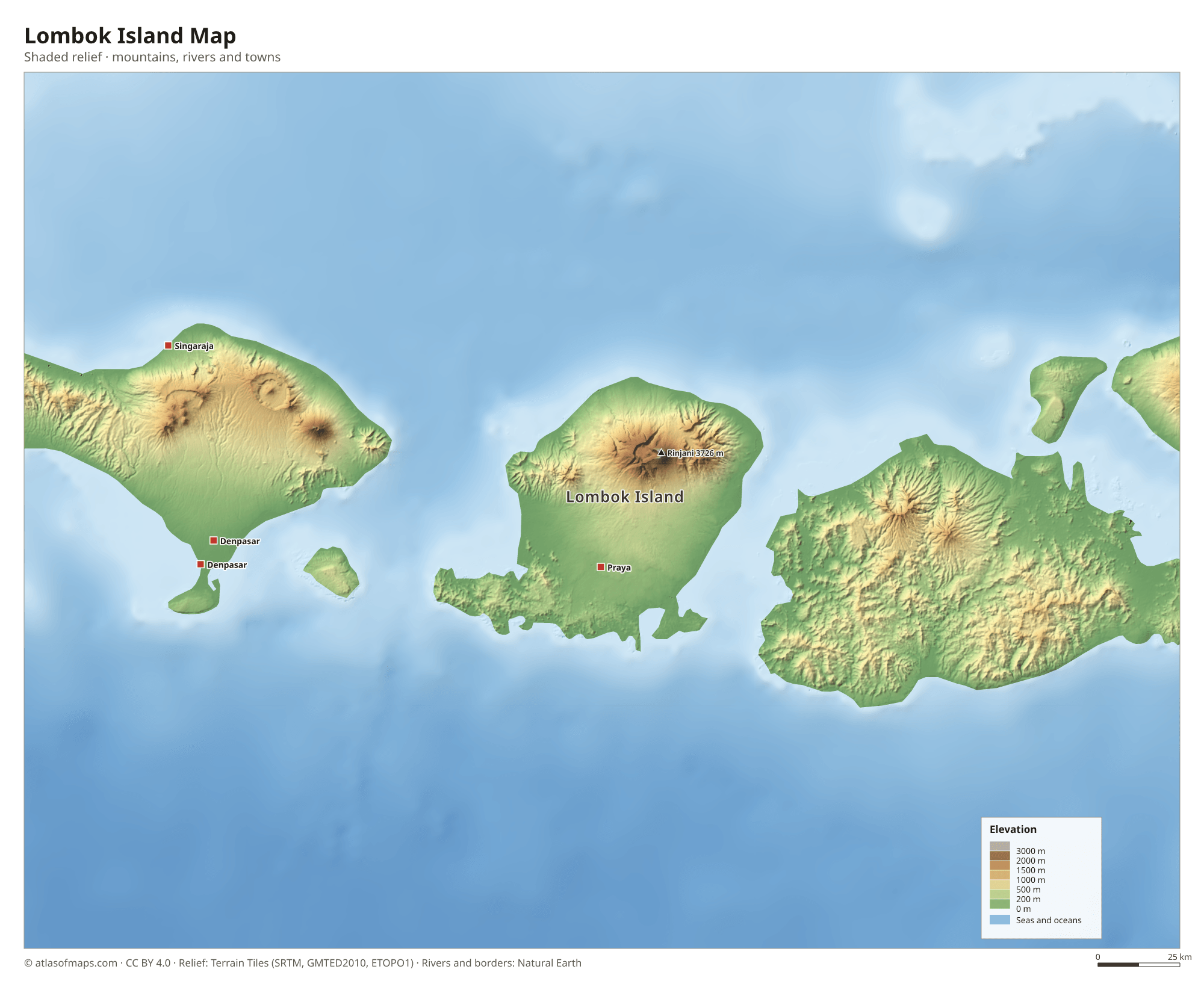 Lombok Island Map