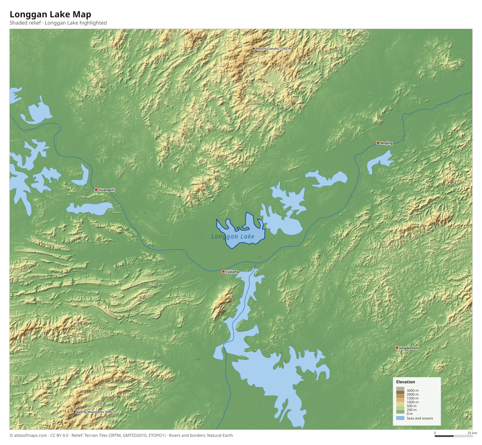 Longgan Lake Map