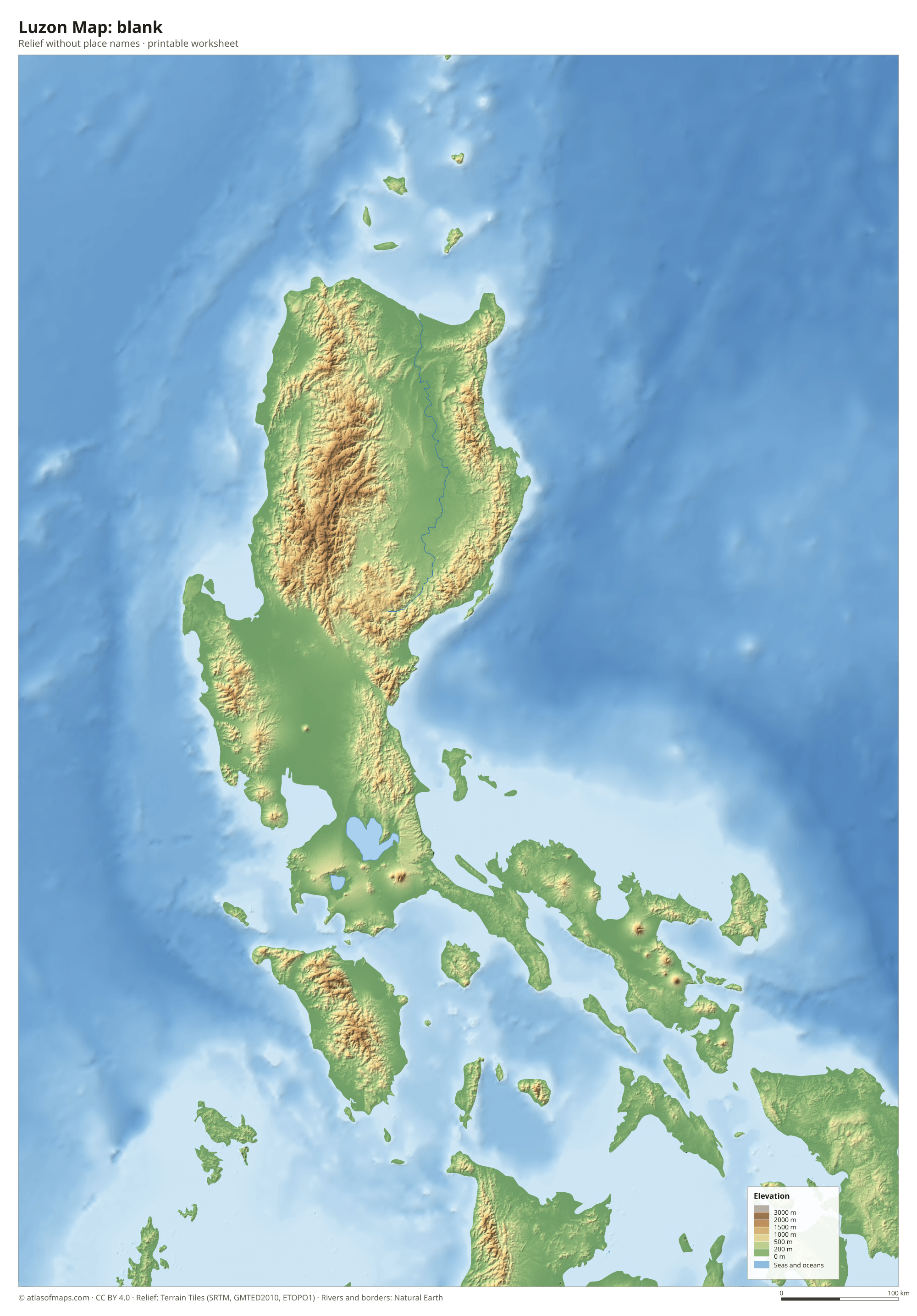 Luzon Map without names