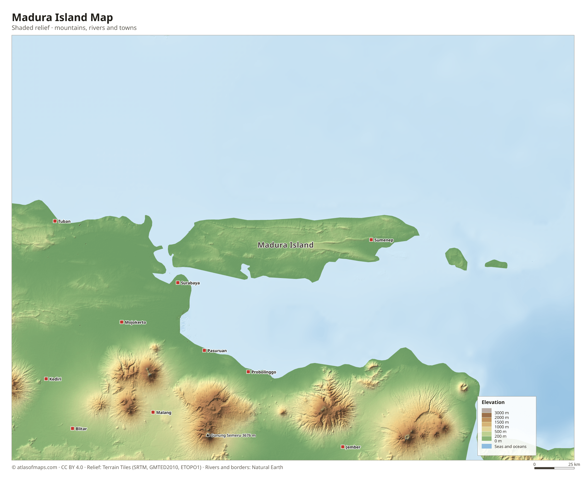 Madura Island Map