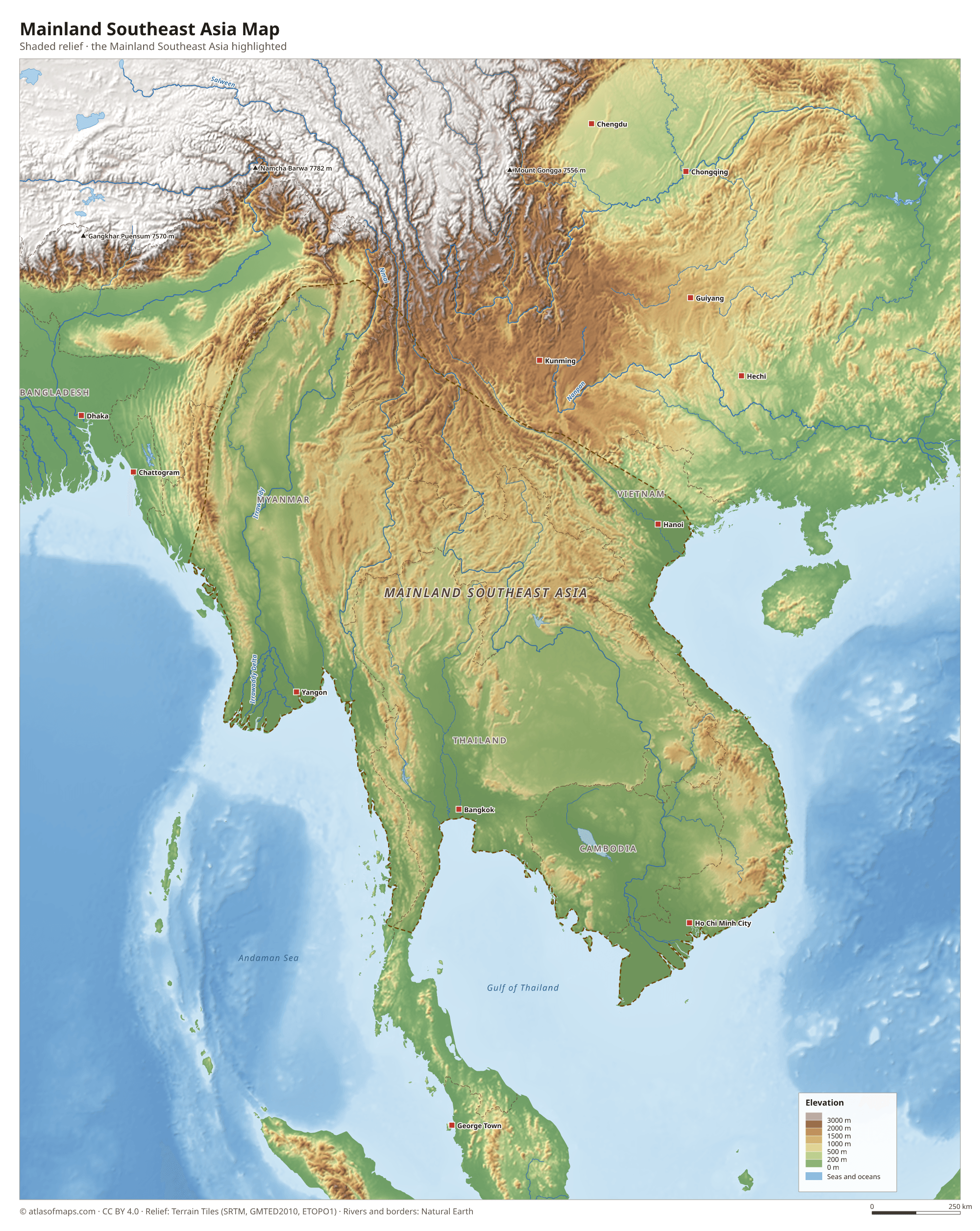 Mainland Southeast Asia Map
