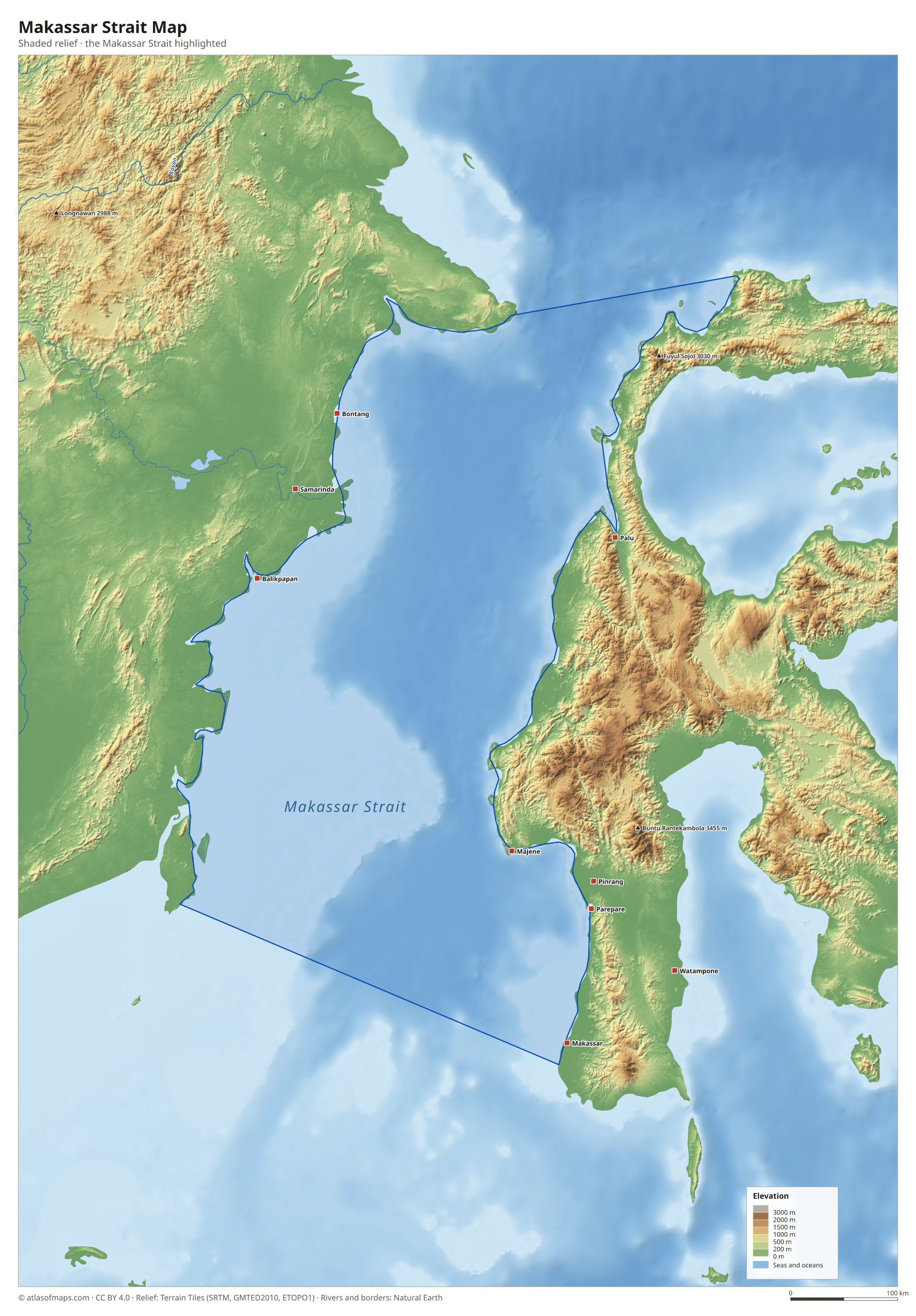 Makassar Strait Map