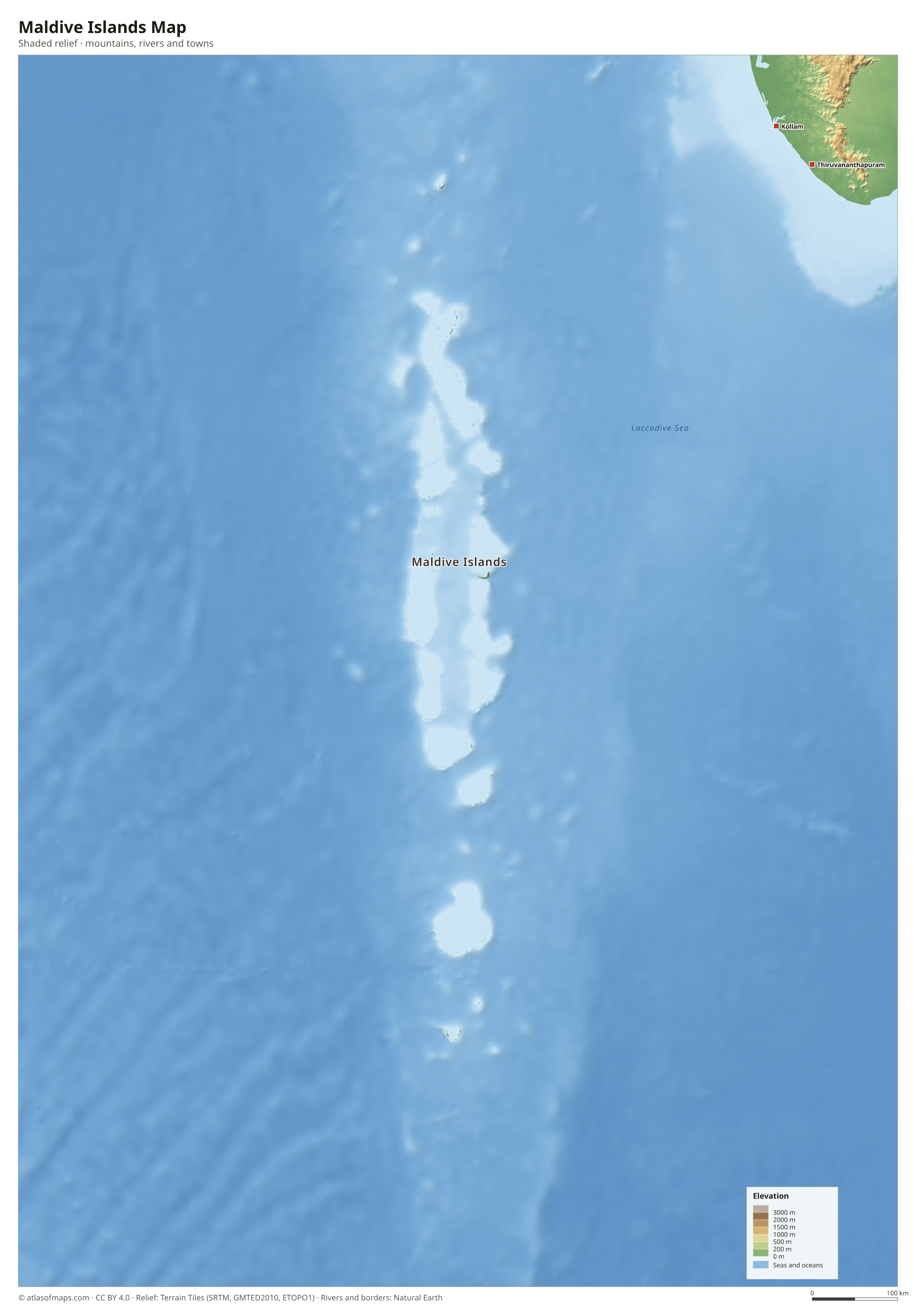 Maldive Islands Map