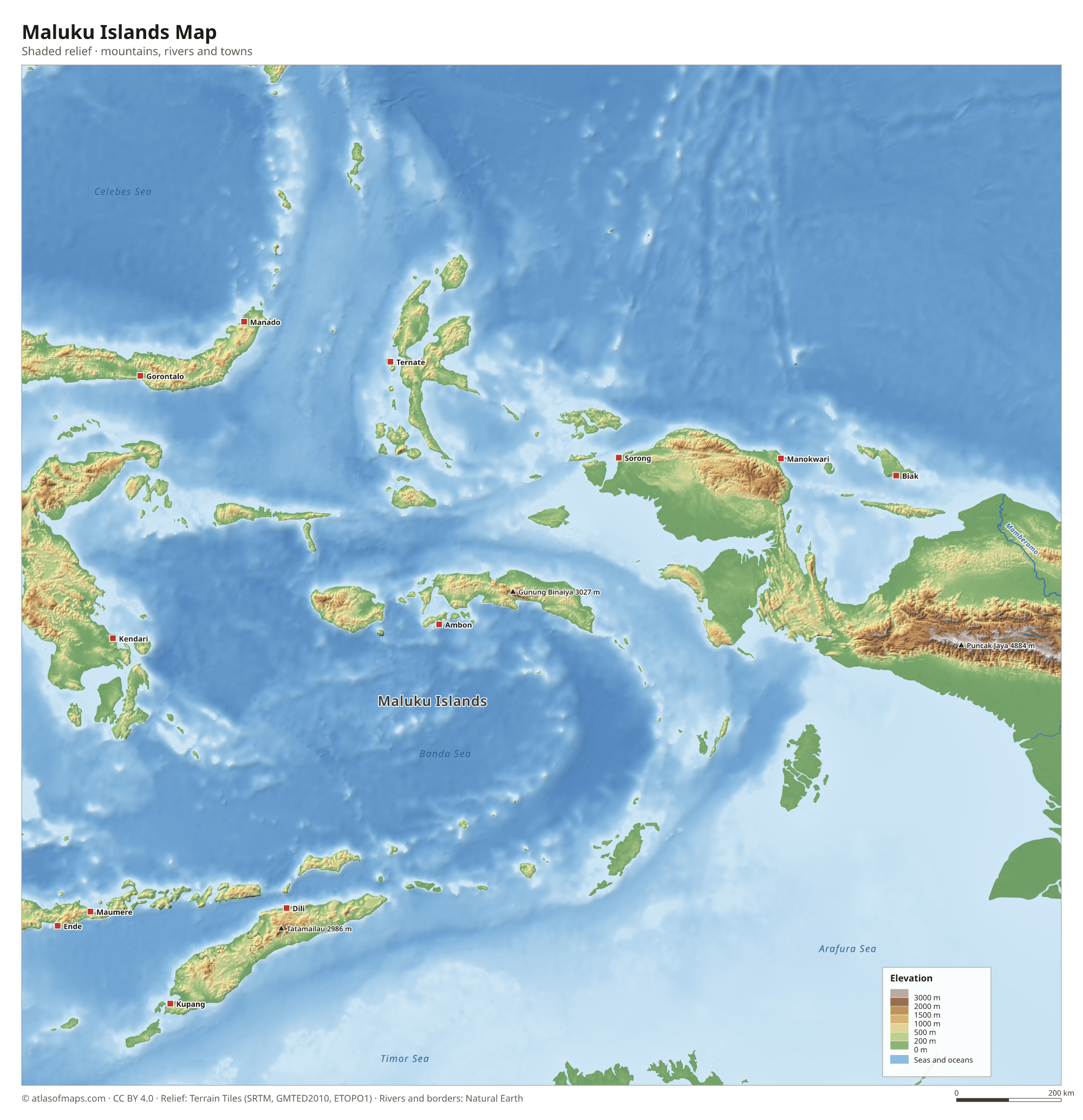Maluku Islands Map