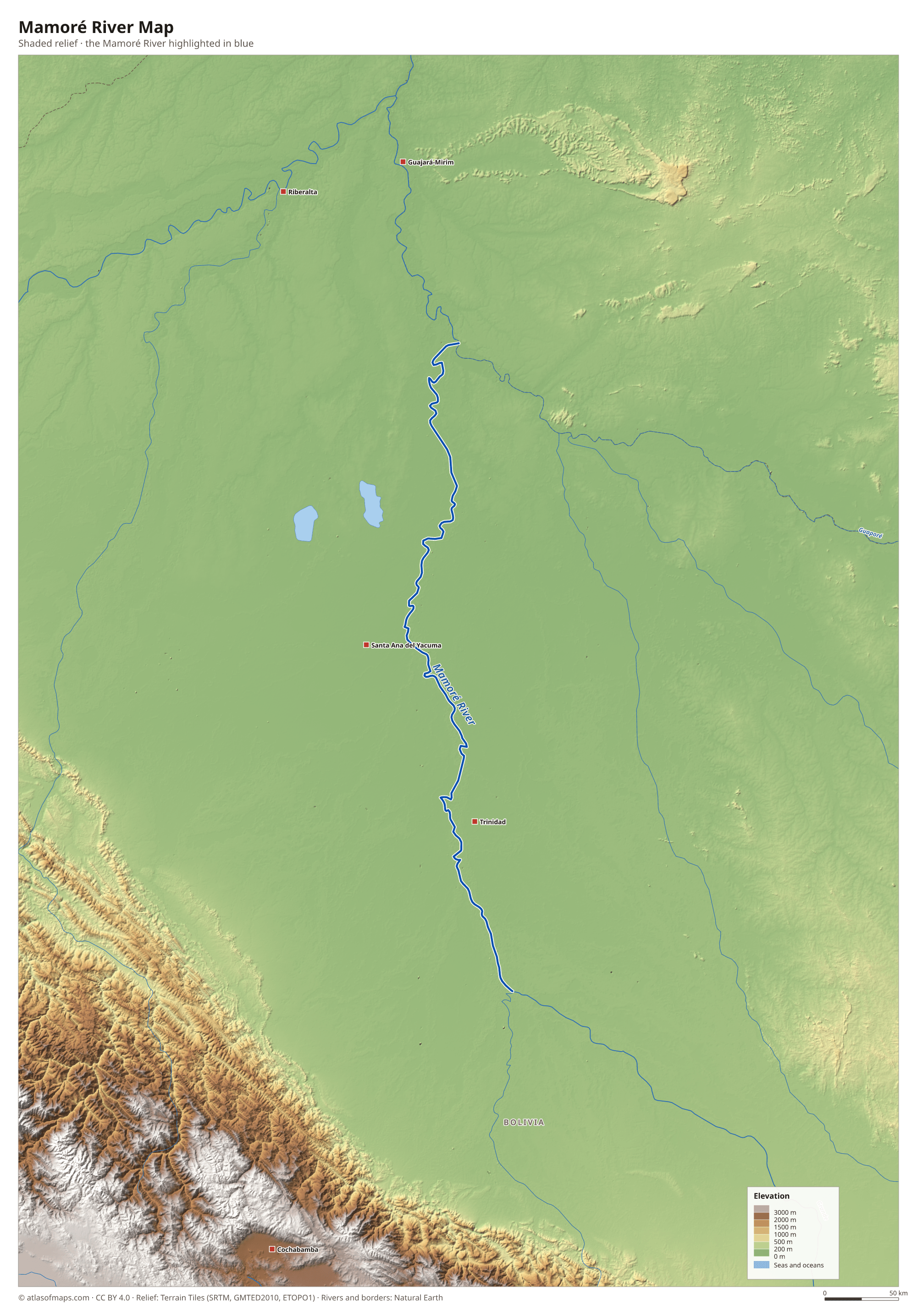 Mamoré River Map