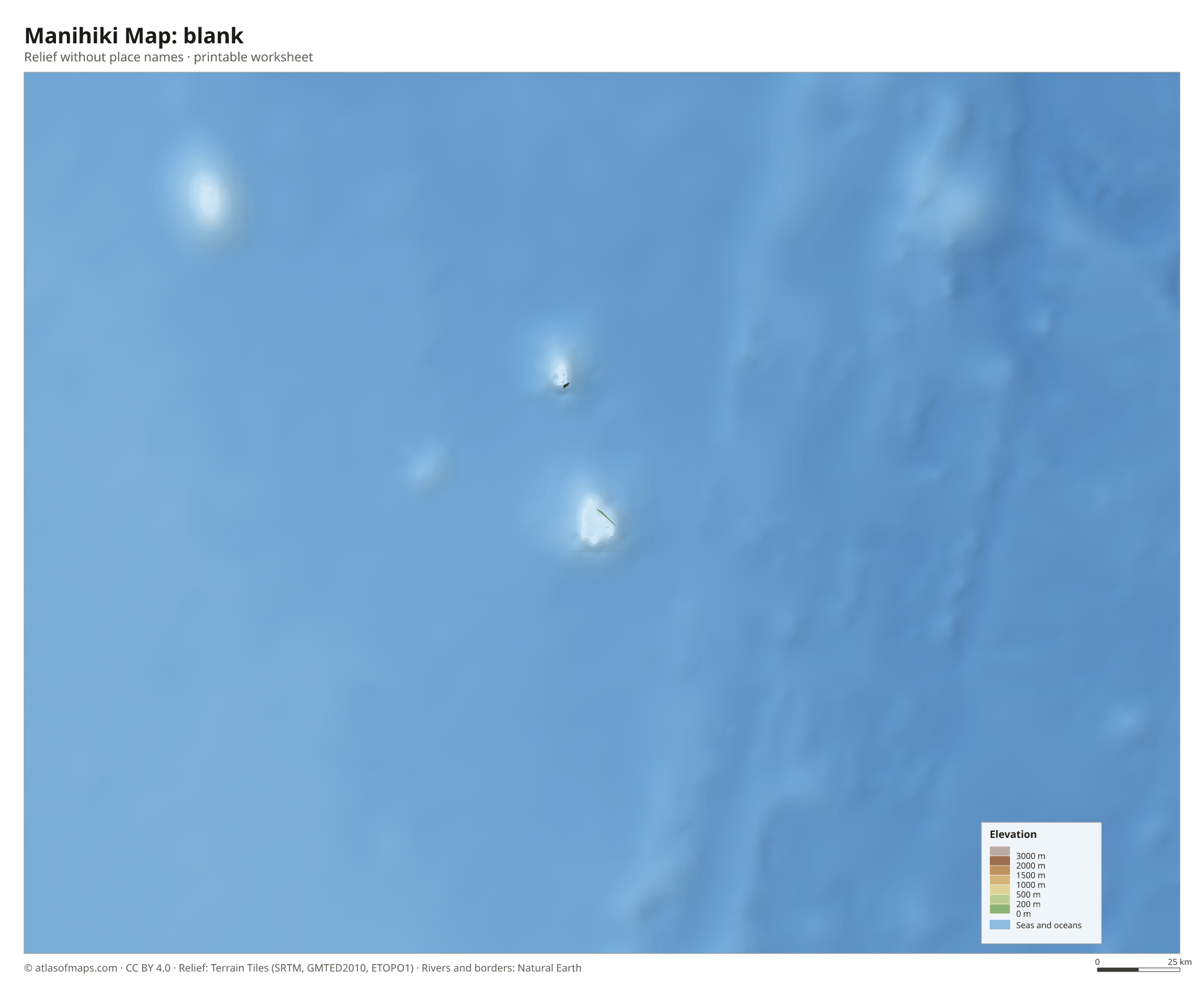Manihiki Map without names
