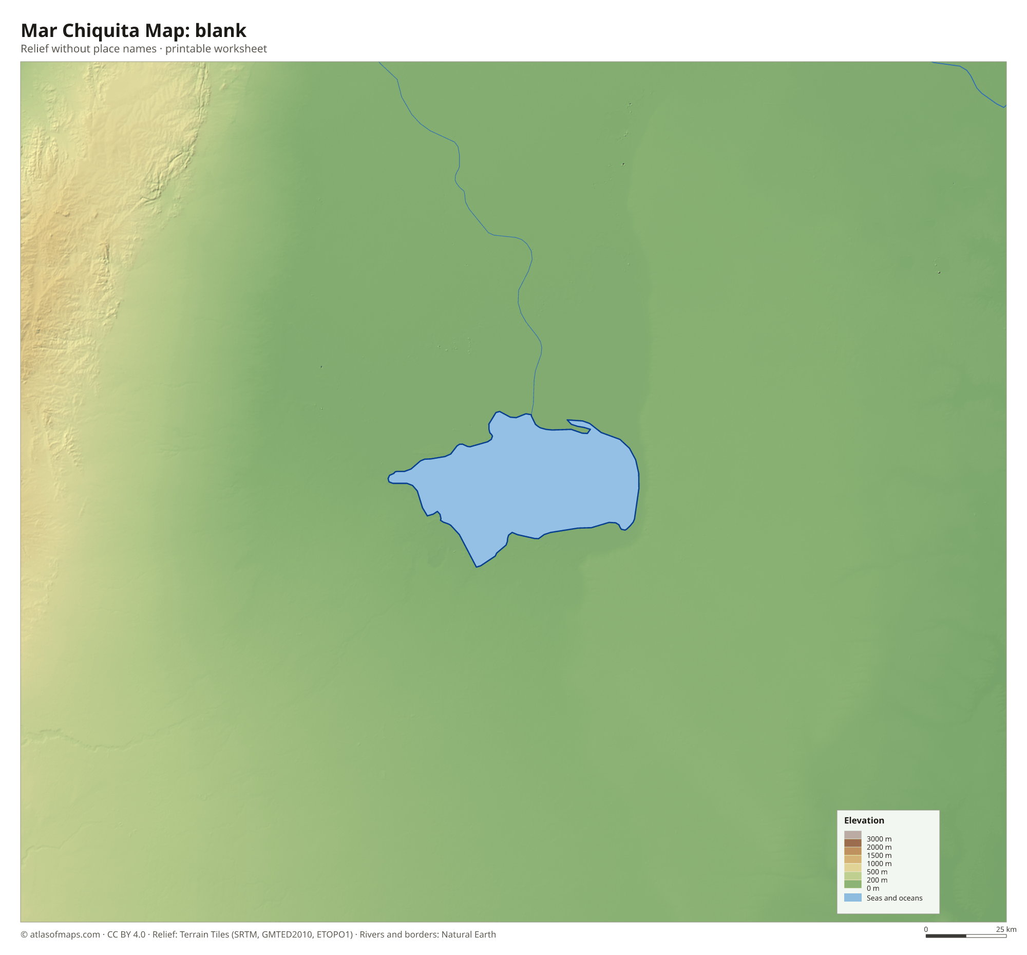 Mar Chiquita Map without names
