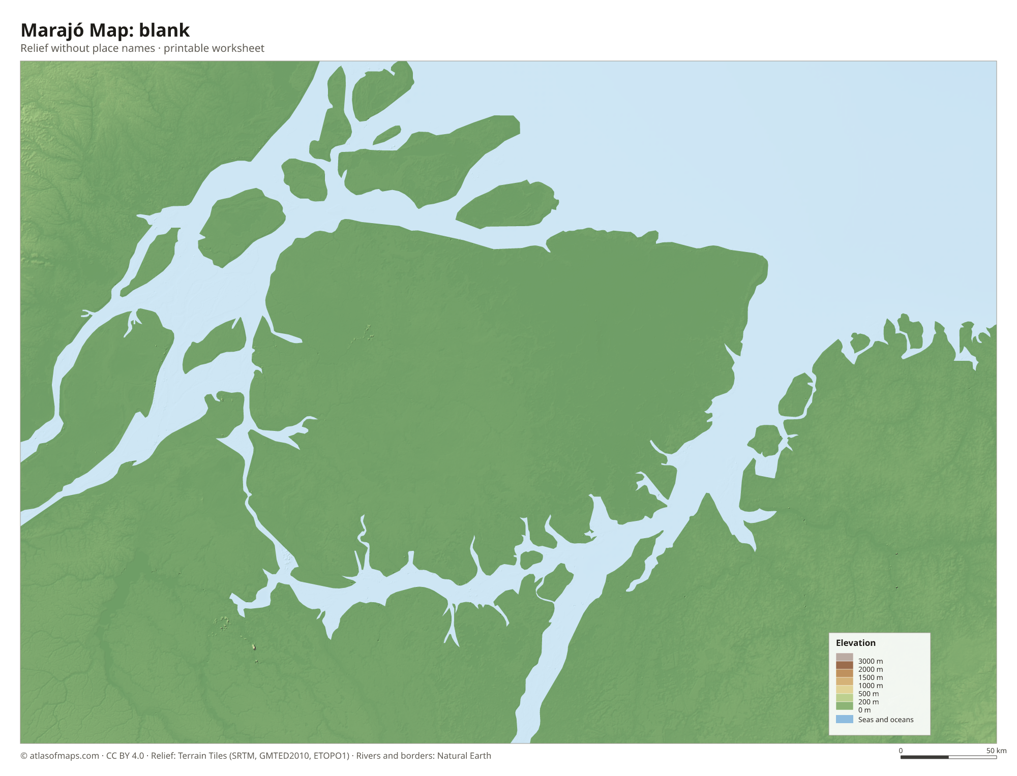 Marajó Map without names