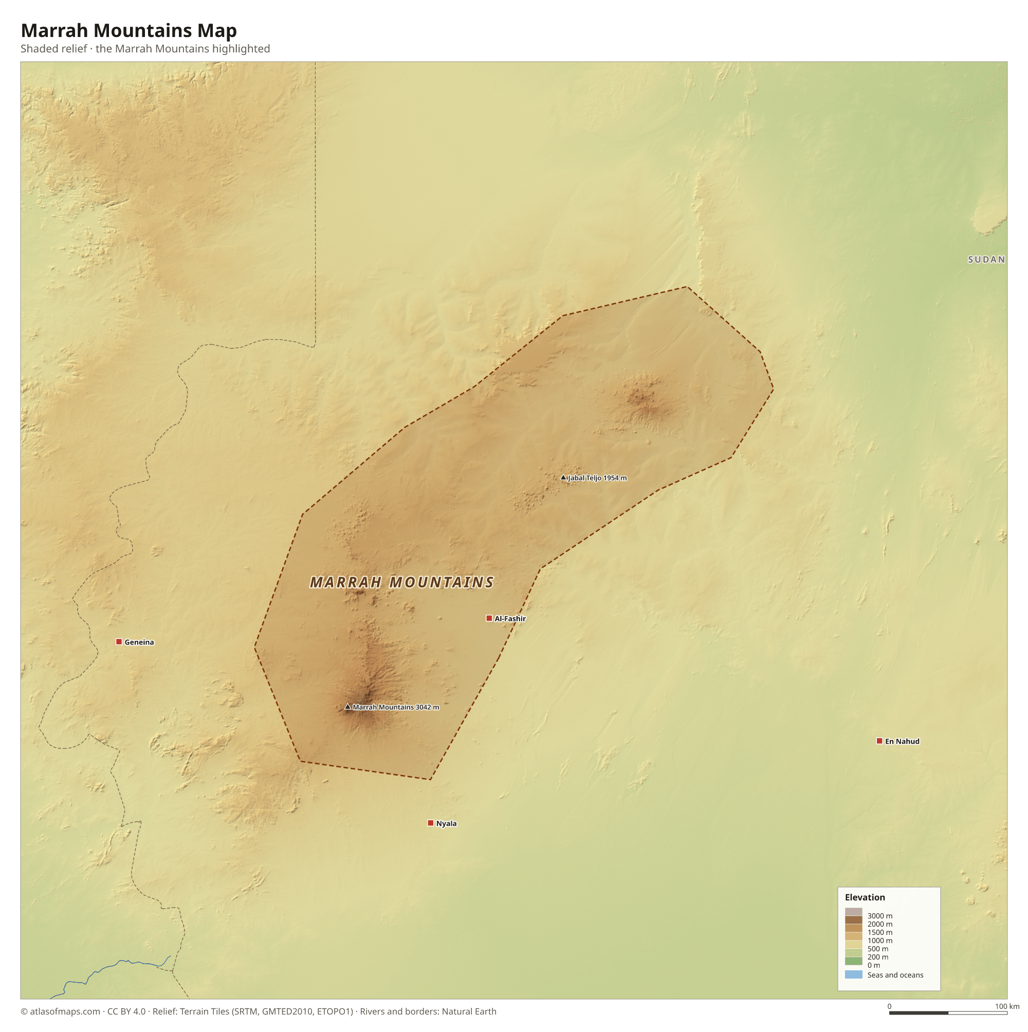 Marrah Mountains Map