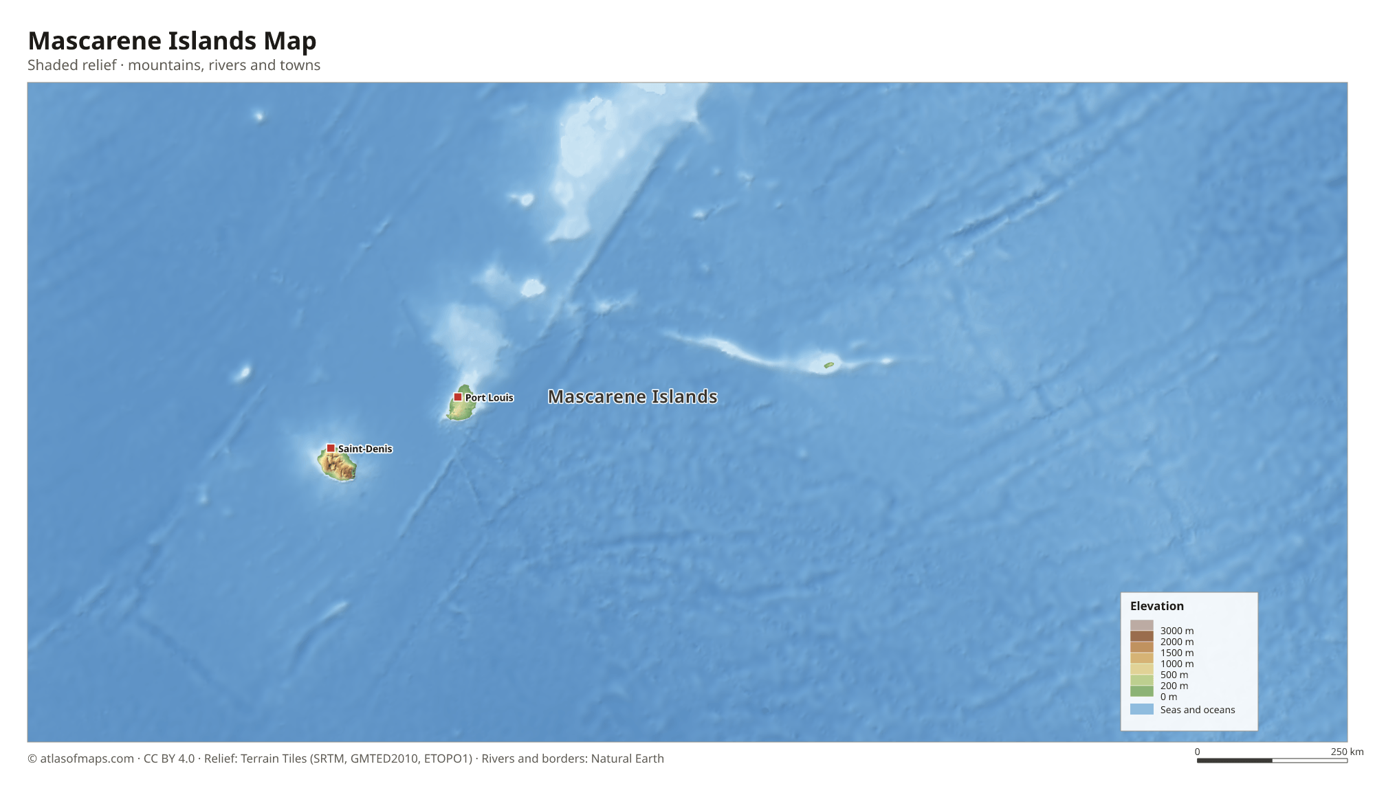 Mascarene Islands Map