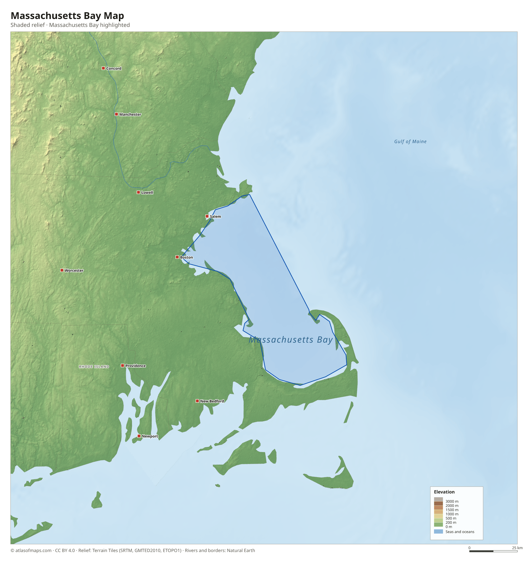 Massachusetts Bay Map