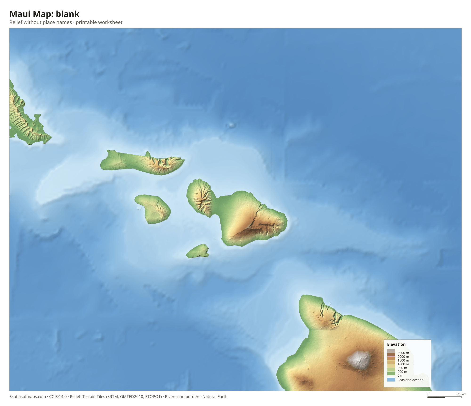 Maui Map without names