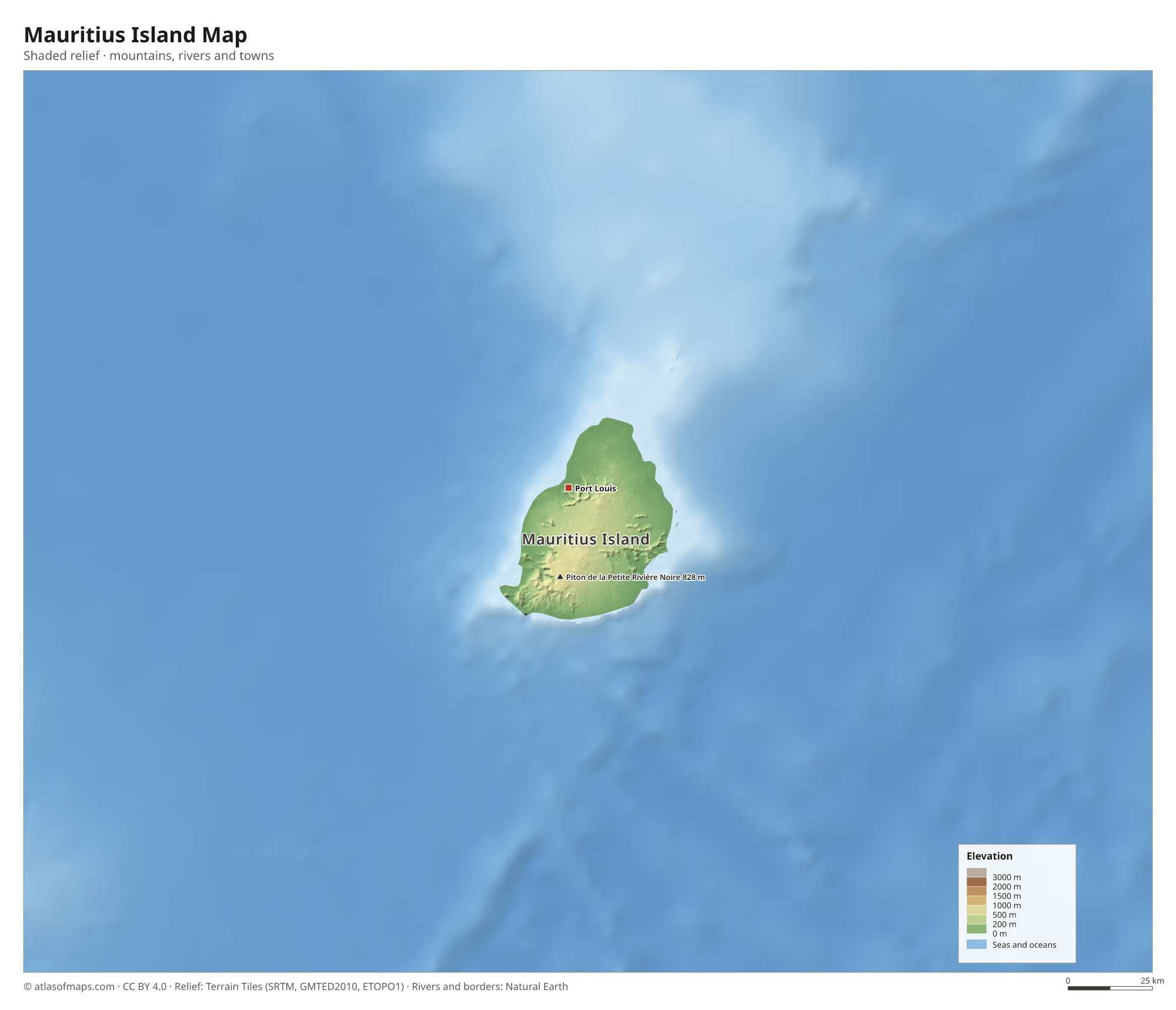 Mauritius Island Map