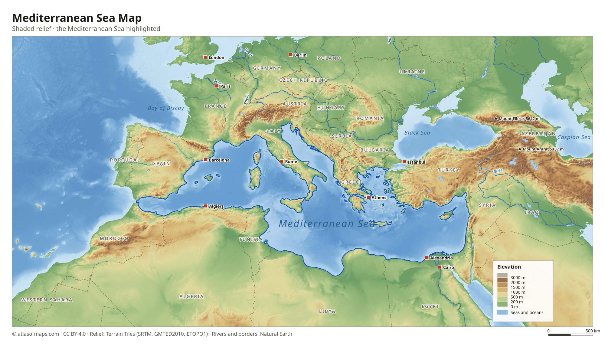 Mediterranean Sea Map