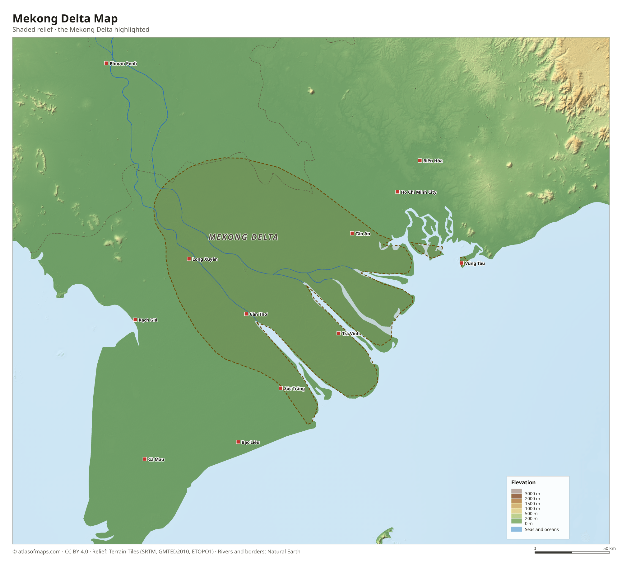 Mekong Delta Map
