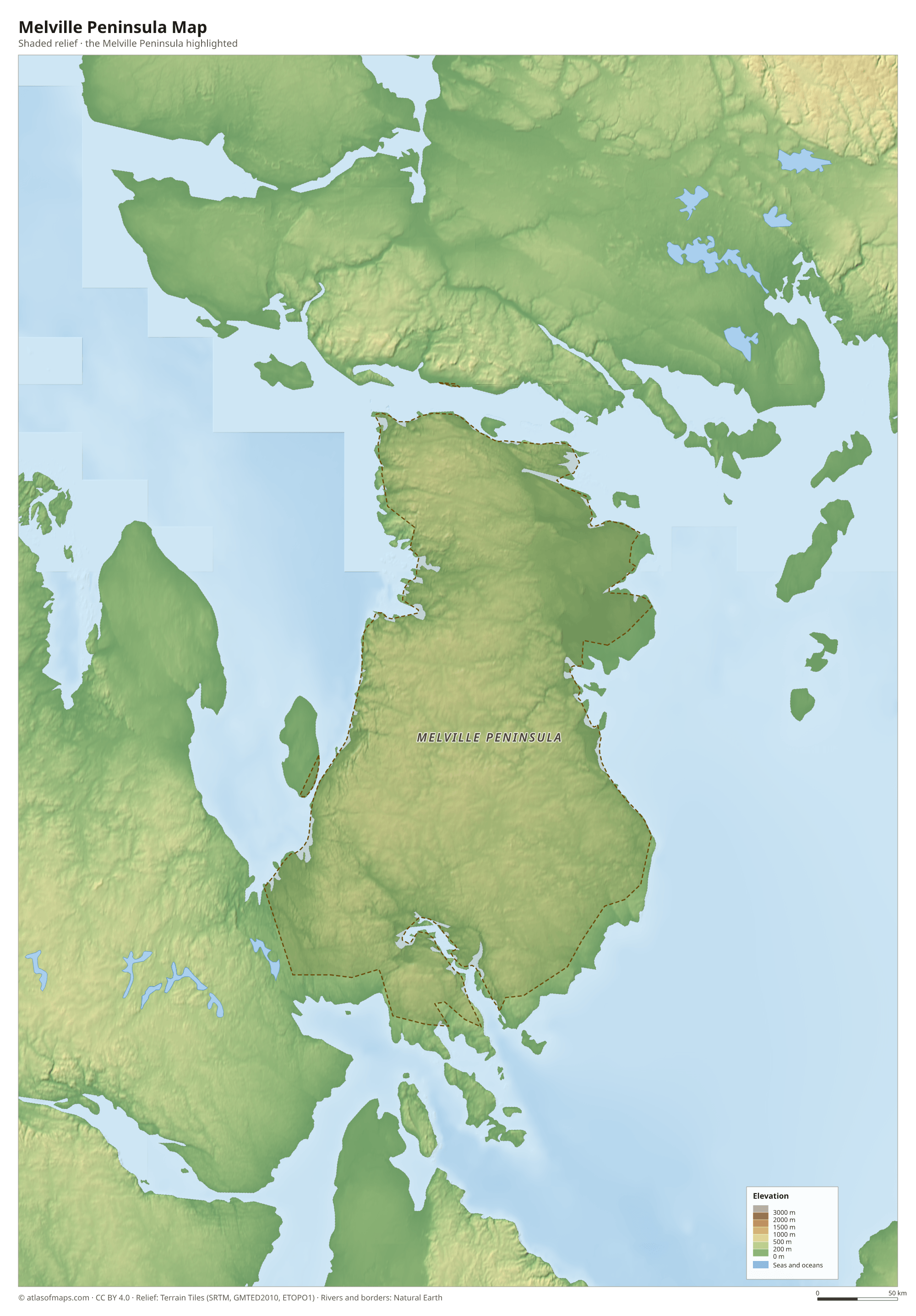 Melville Peninsula Map