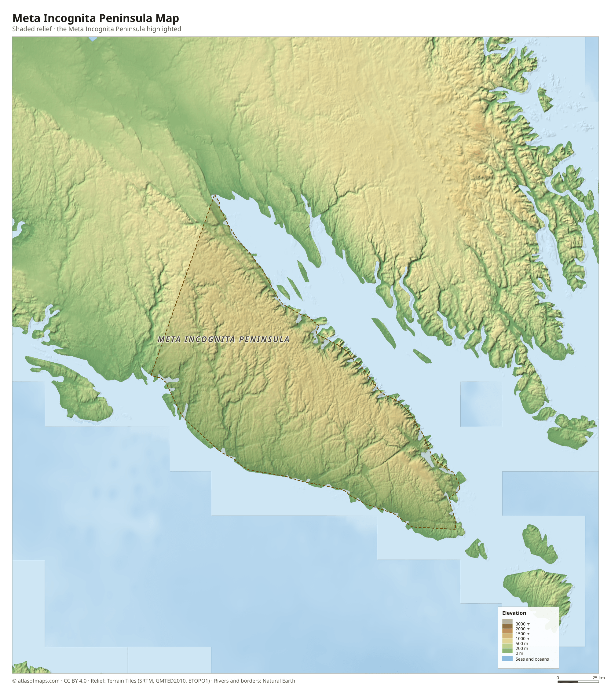 Meta Incognita Peninsula Map