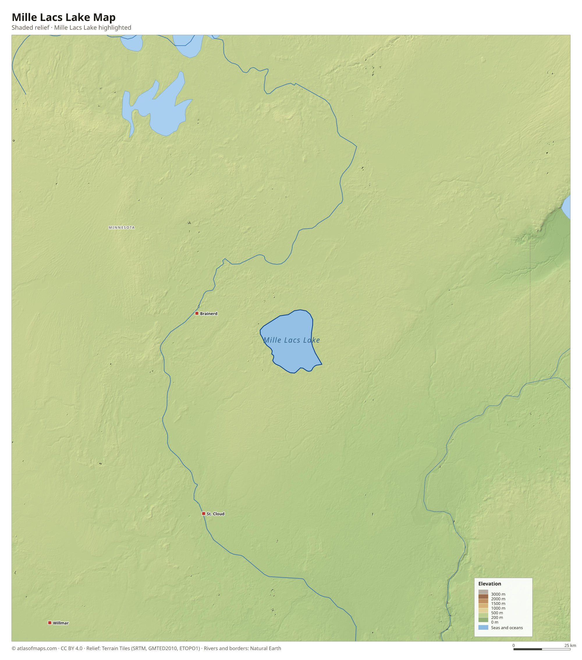 Mille Lacs Lake Map