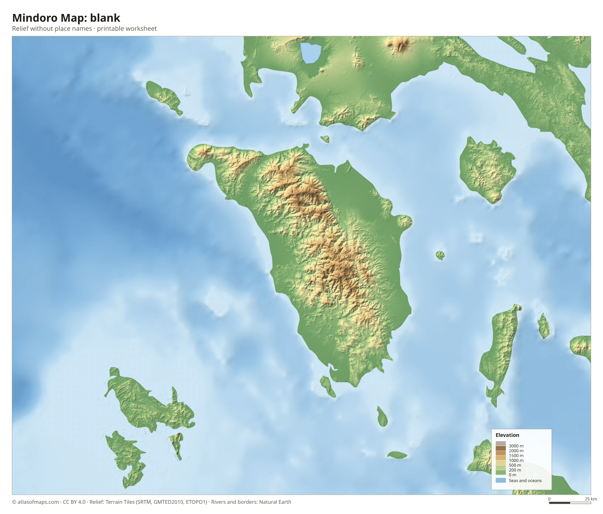 Mindoro Map without names