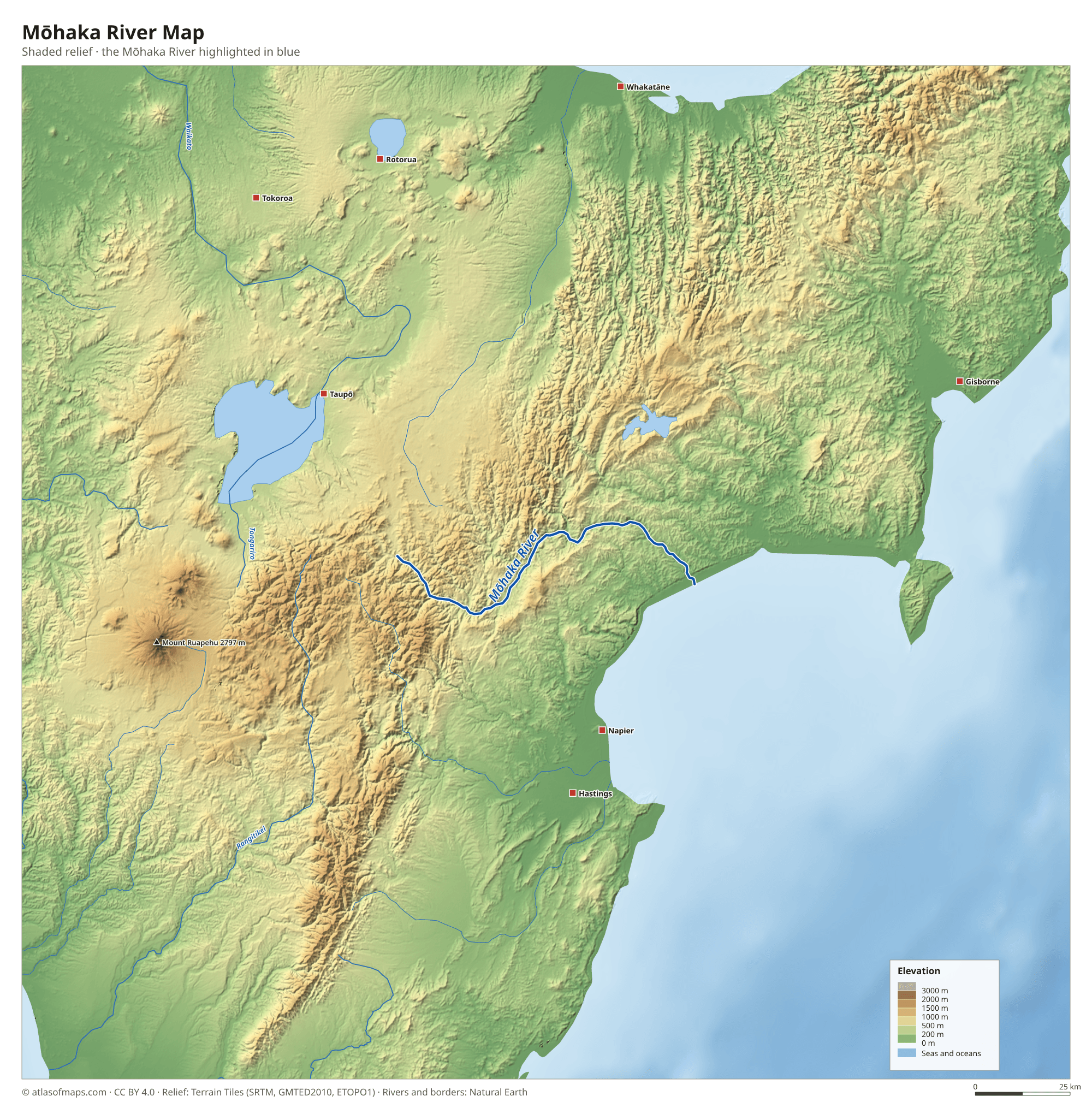 Mōhaka River Map