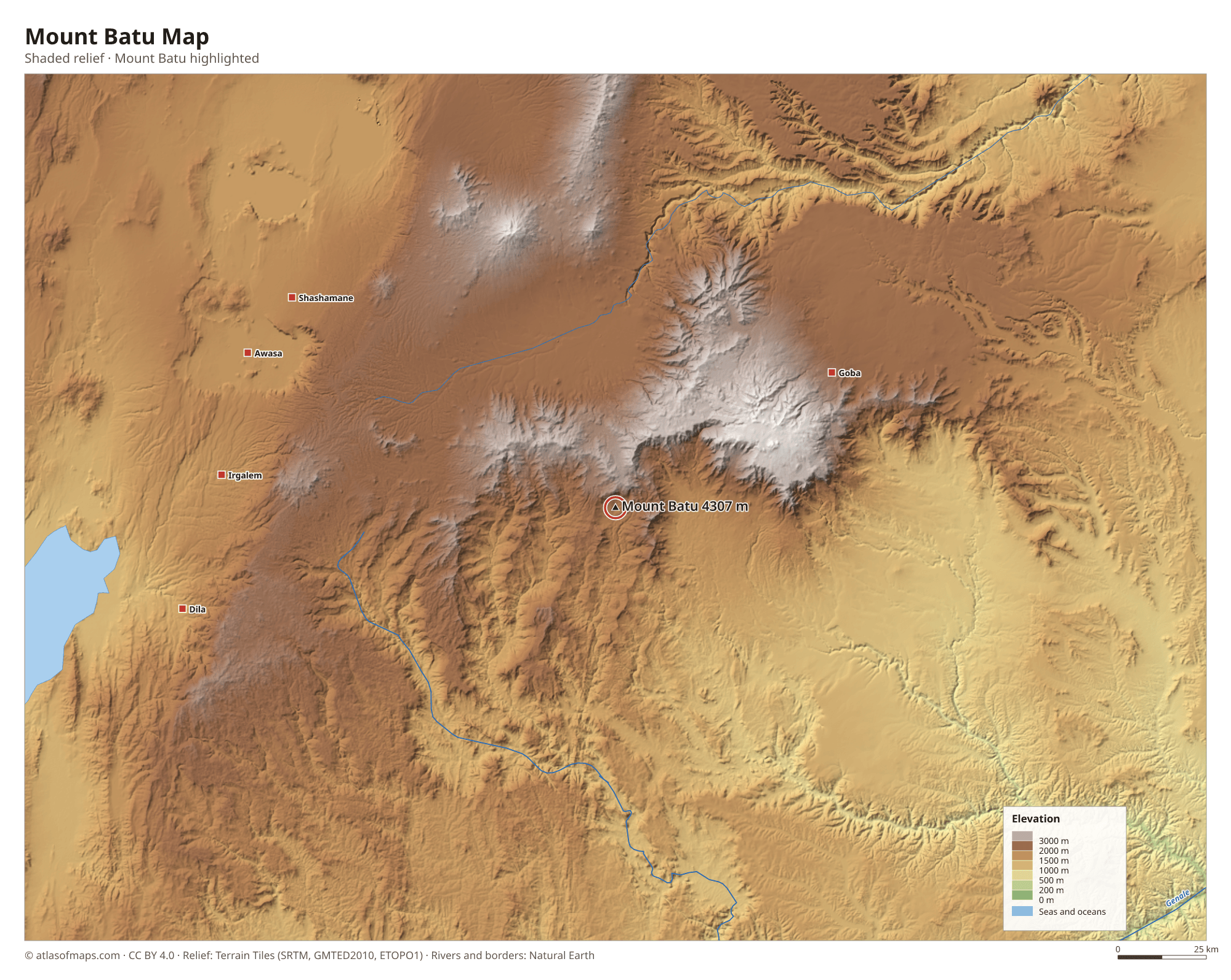 Mount Batu Map