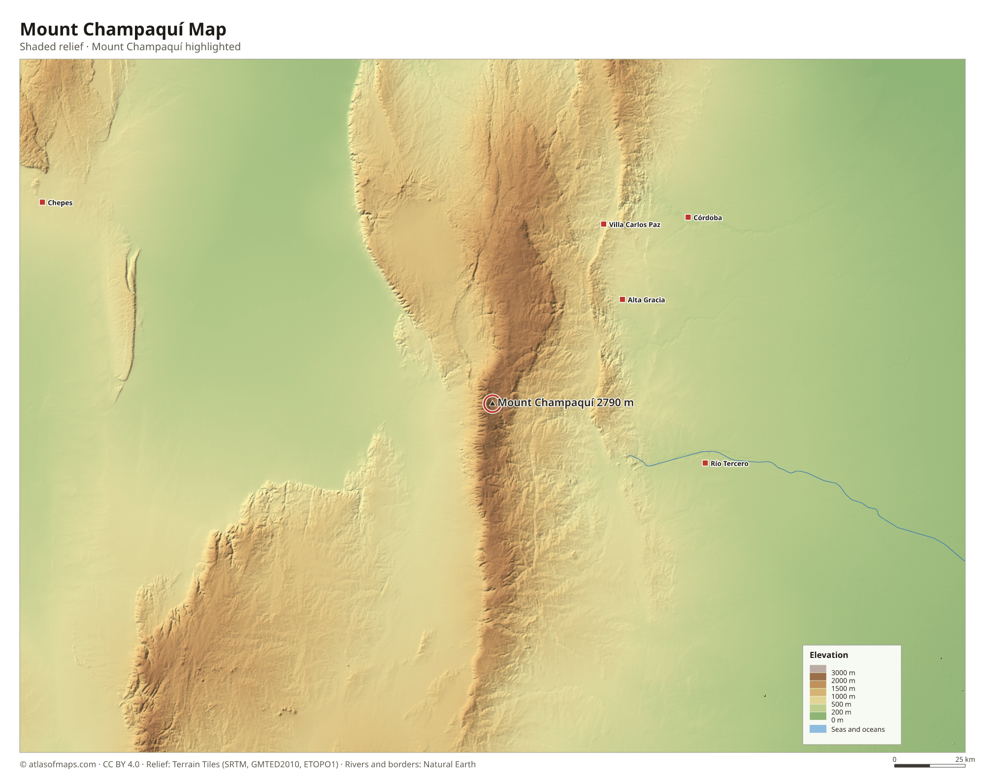 Mount Champaquí Map