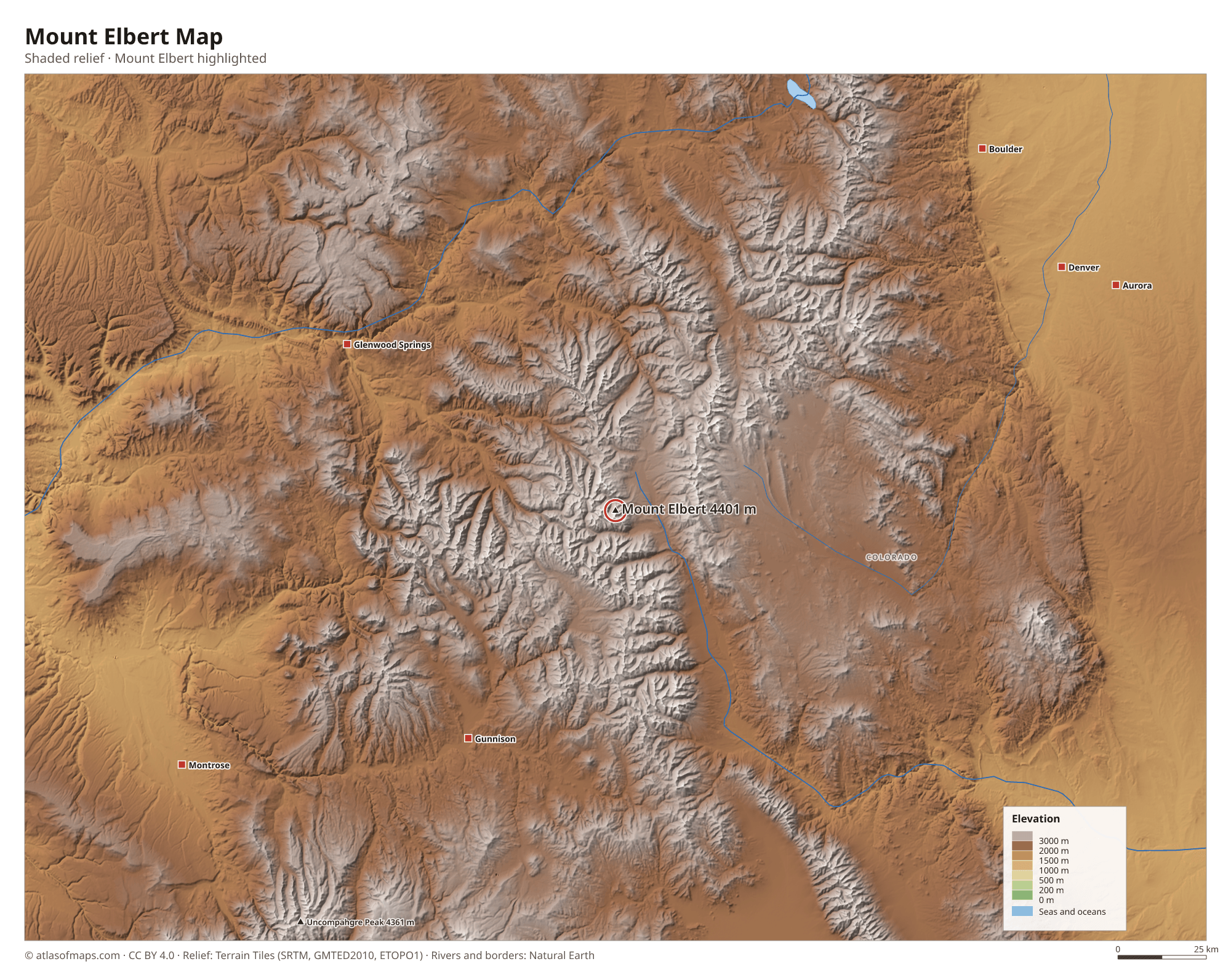 Mount Elbert Map