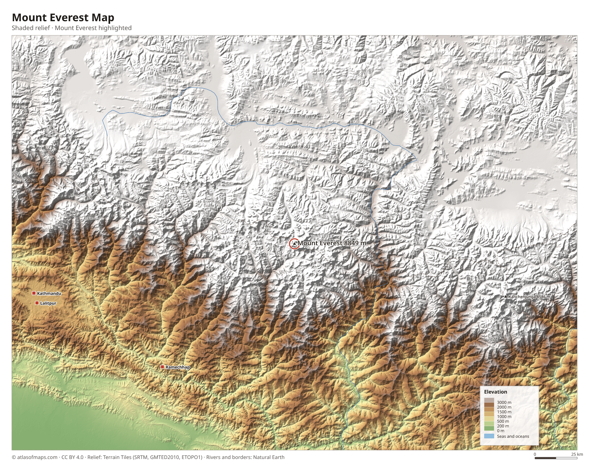 Mount Everest Map