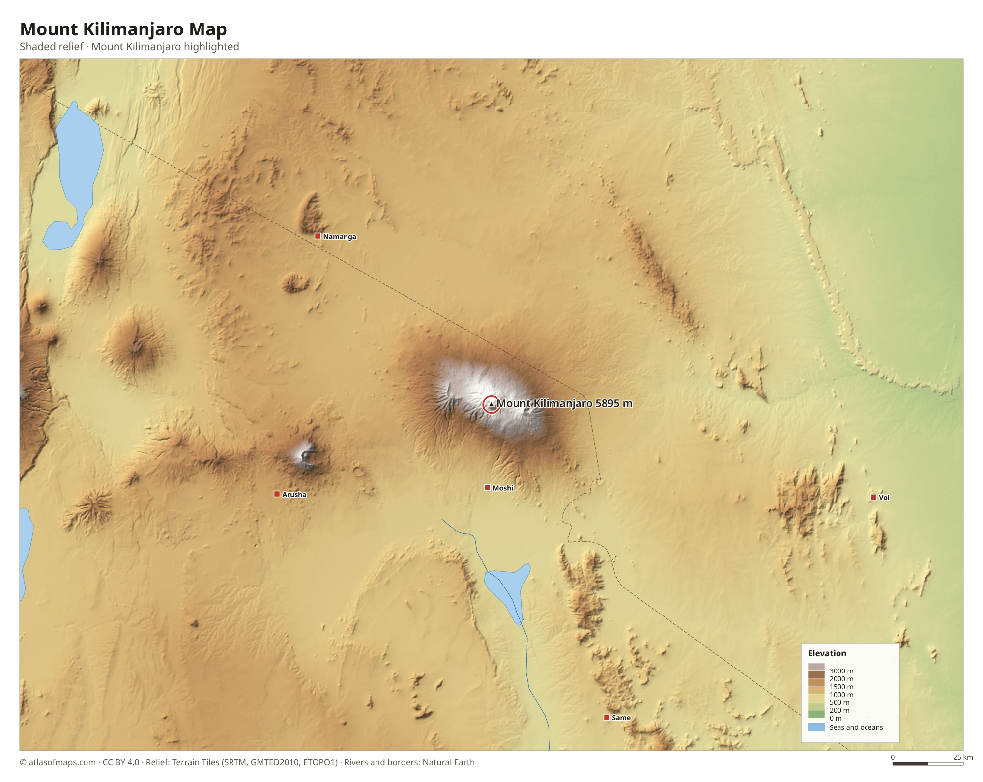 Mount Kilimanjaro Map