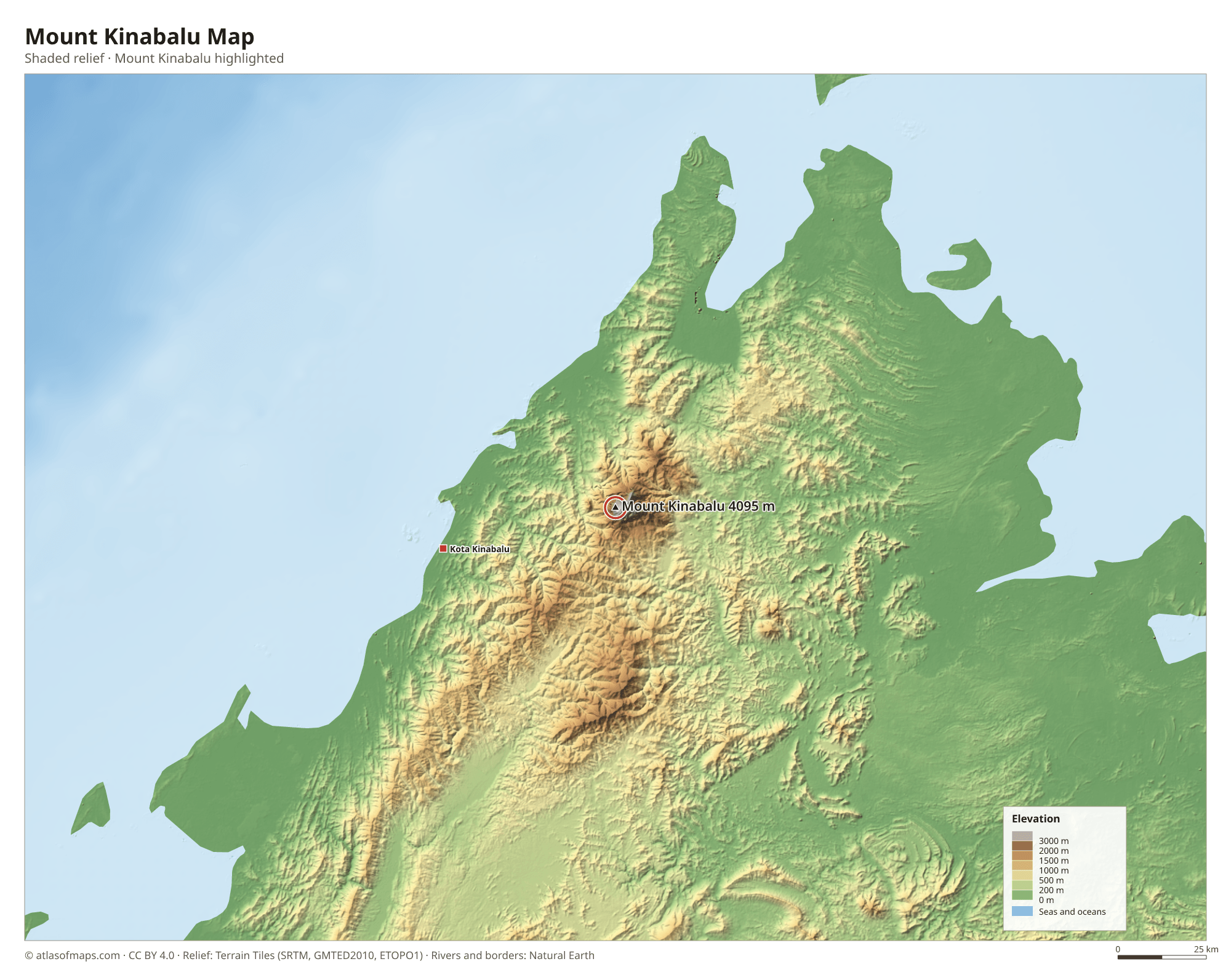 Mount Kinabalu Map