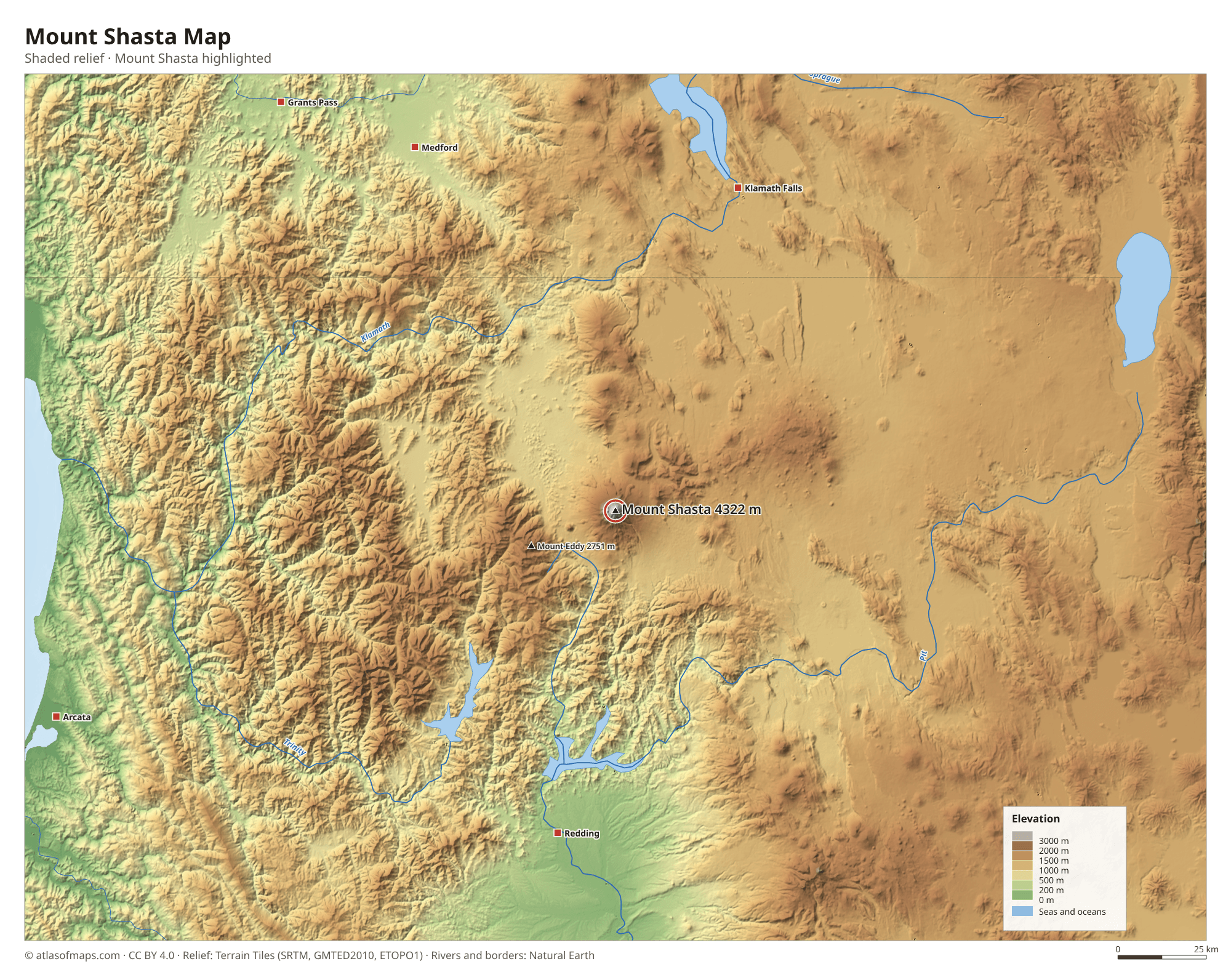 Mount Shasta Map