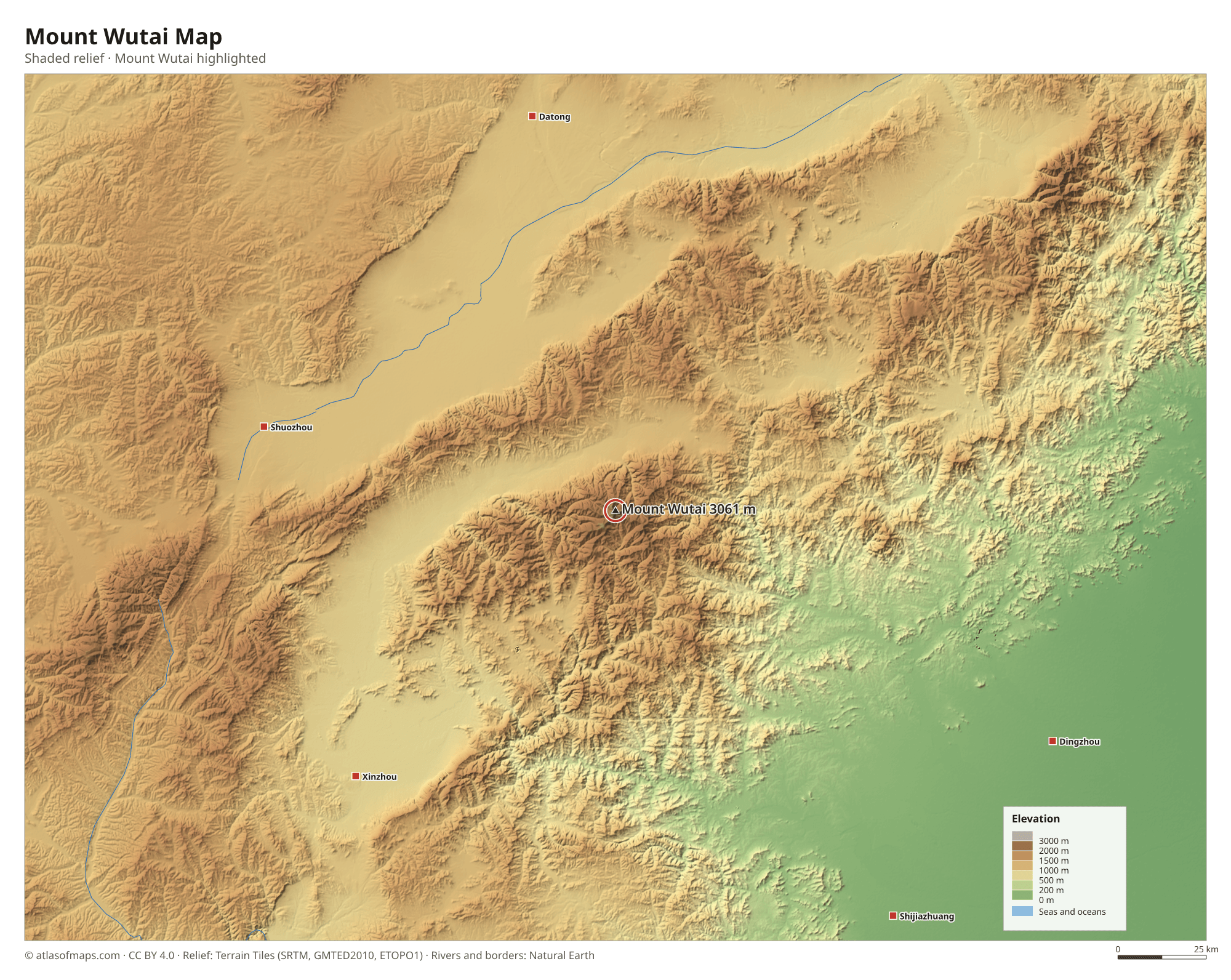 Mount Wutai Map