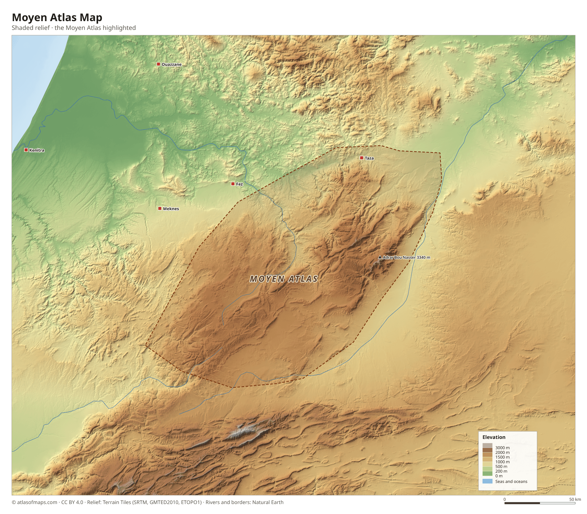 Moyen Atlas Map