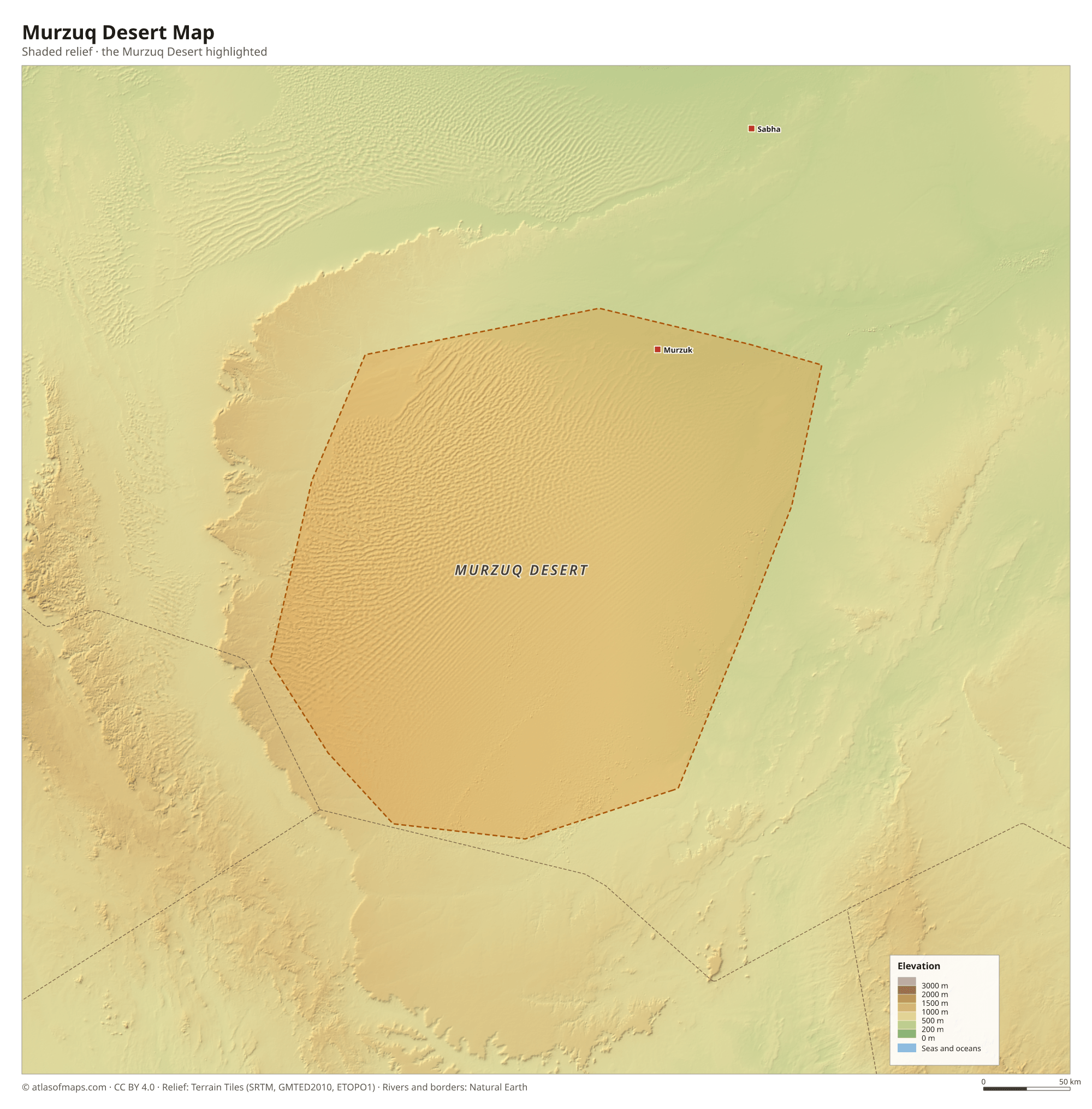 Murzuq Desert Map