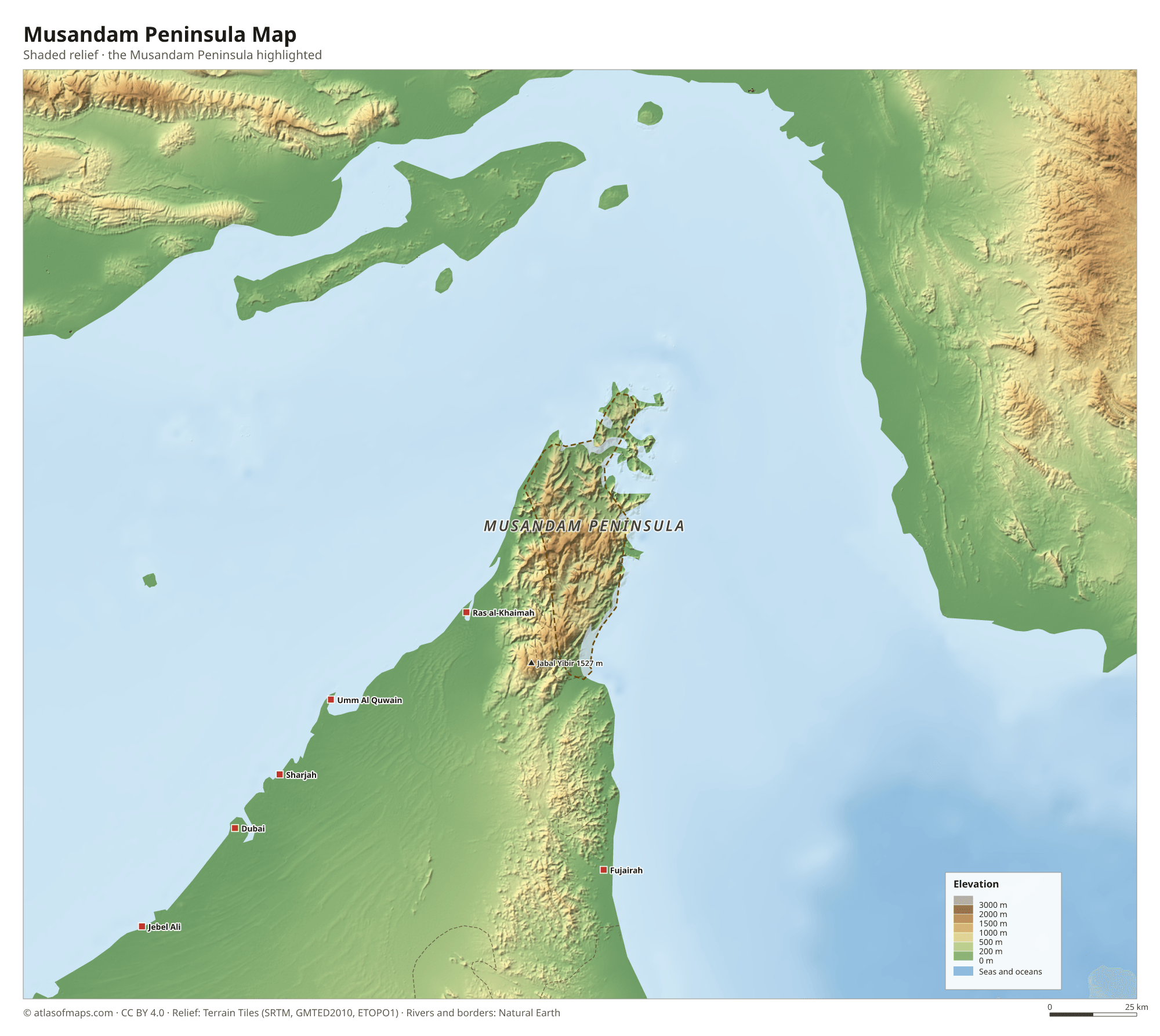 Musandam Peninsula Map