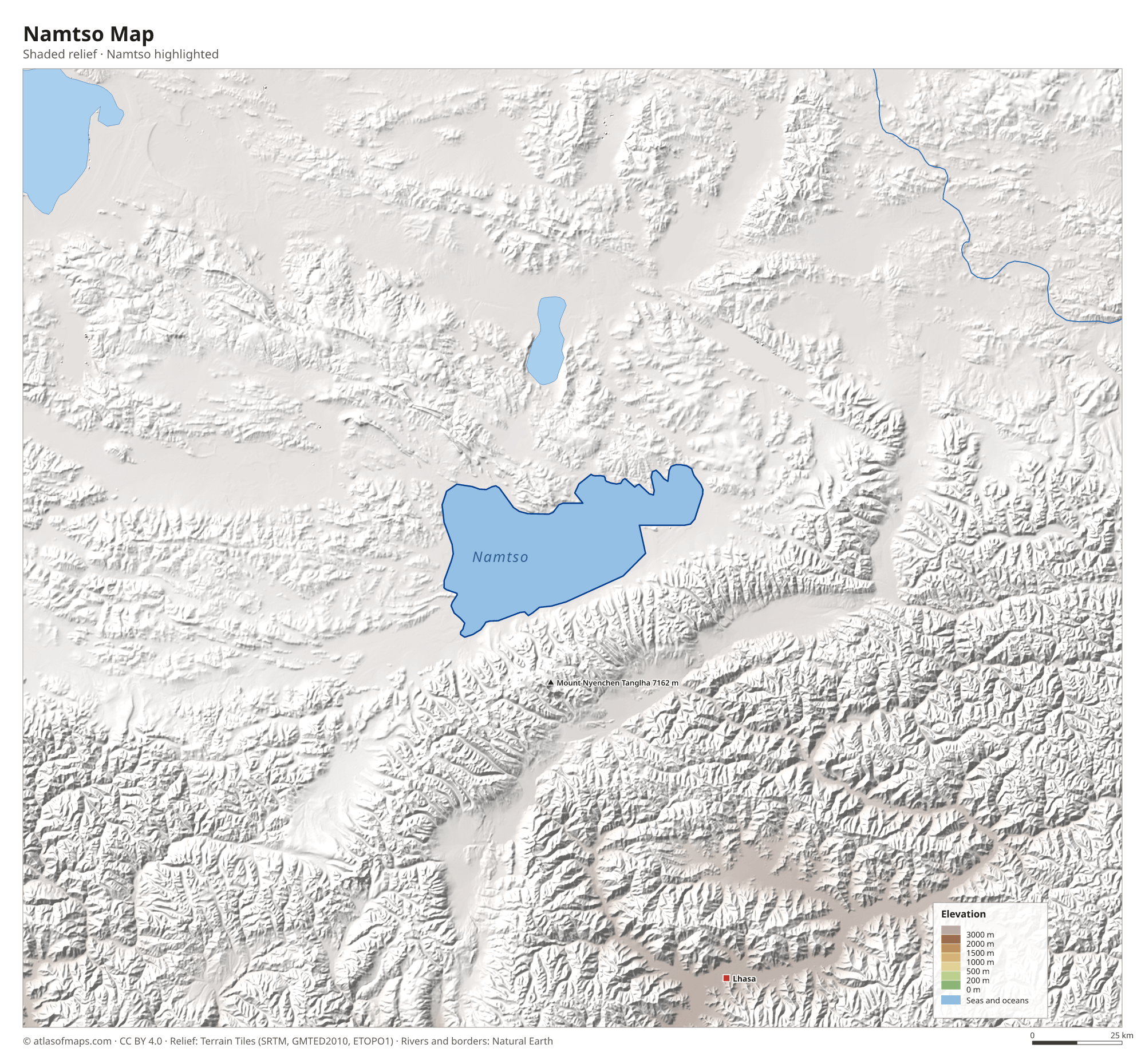 Namtso Map