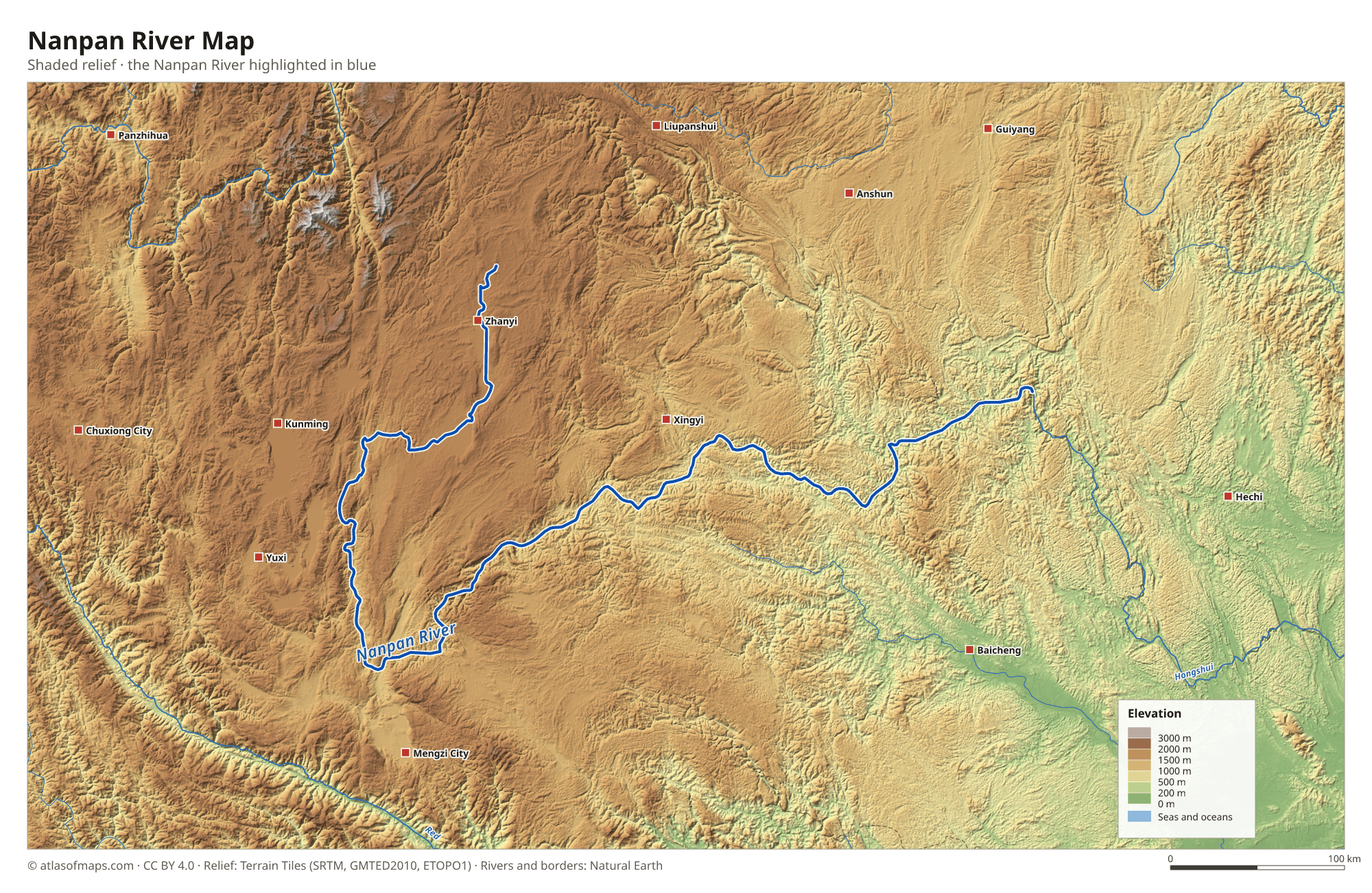 Nanpan River Map