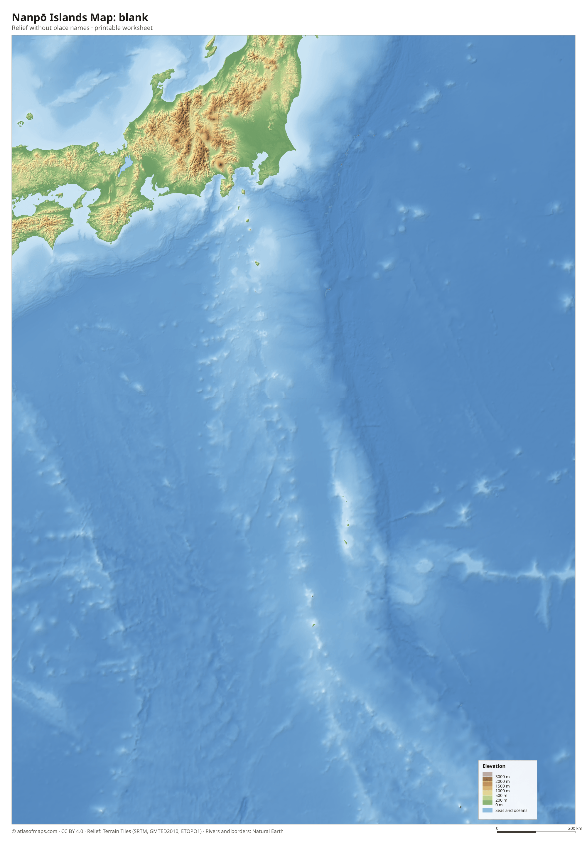 Nanpō Islands Map without names
