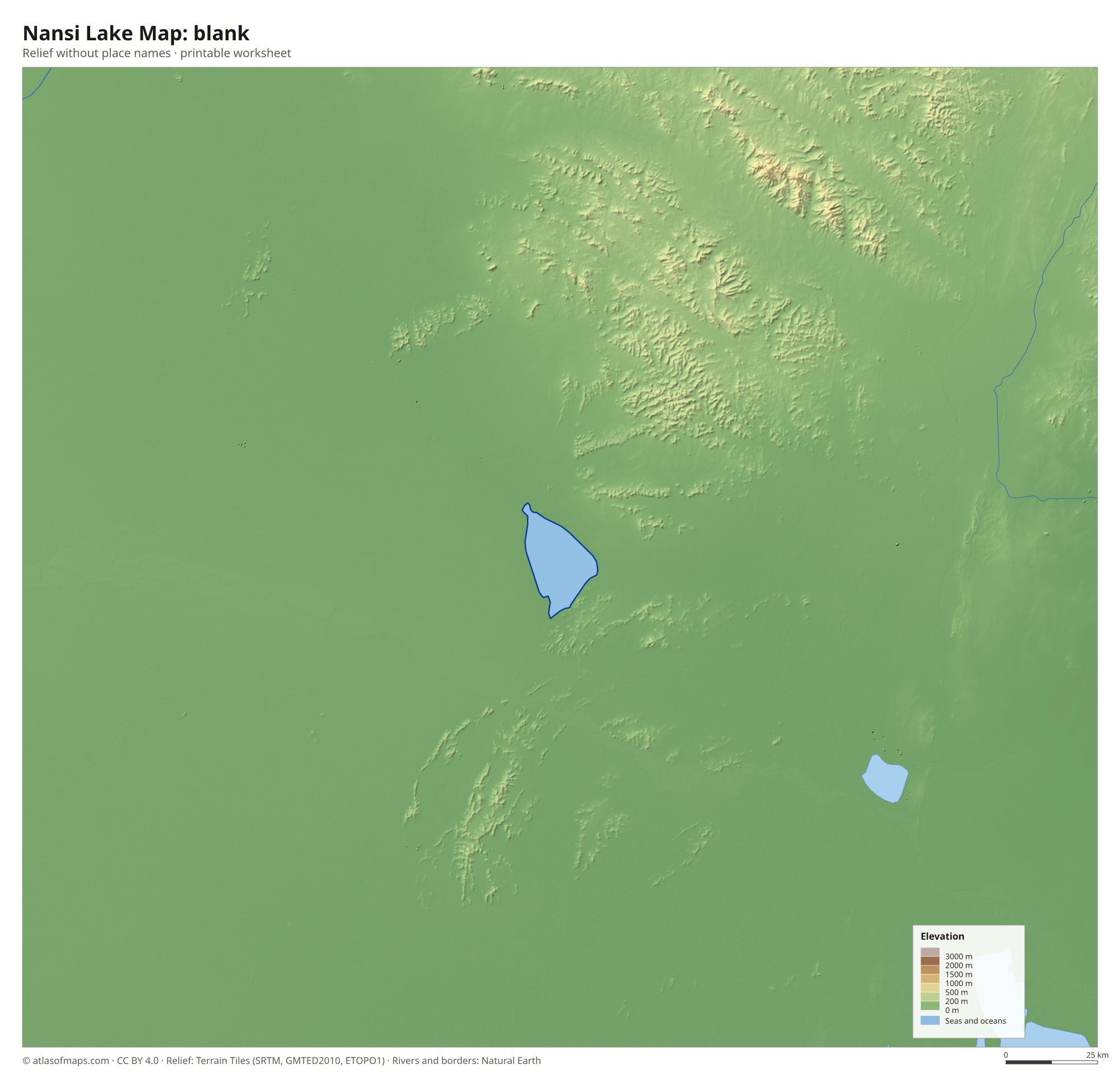 Nansi Lake Map without names