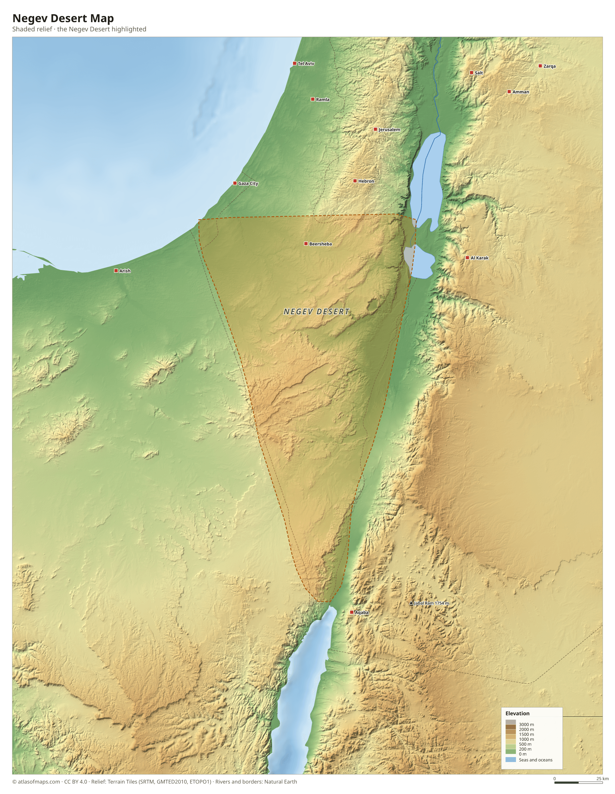 Negev Desert Map