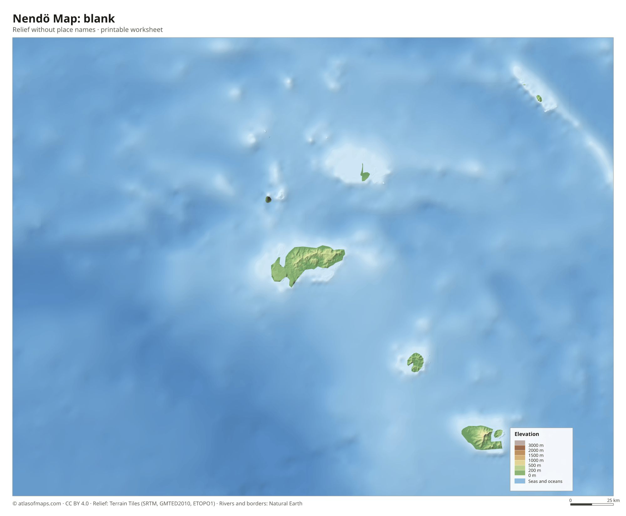 Nendö Map without names