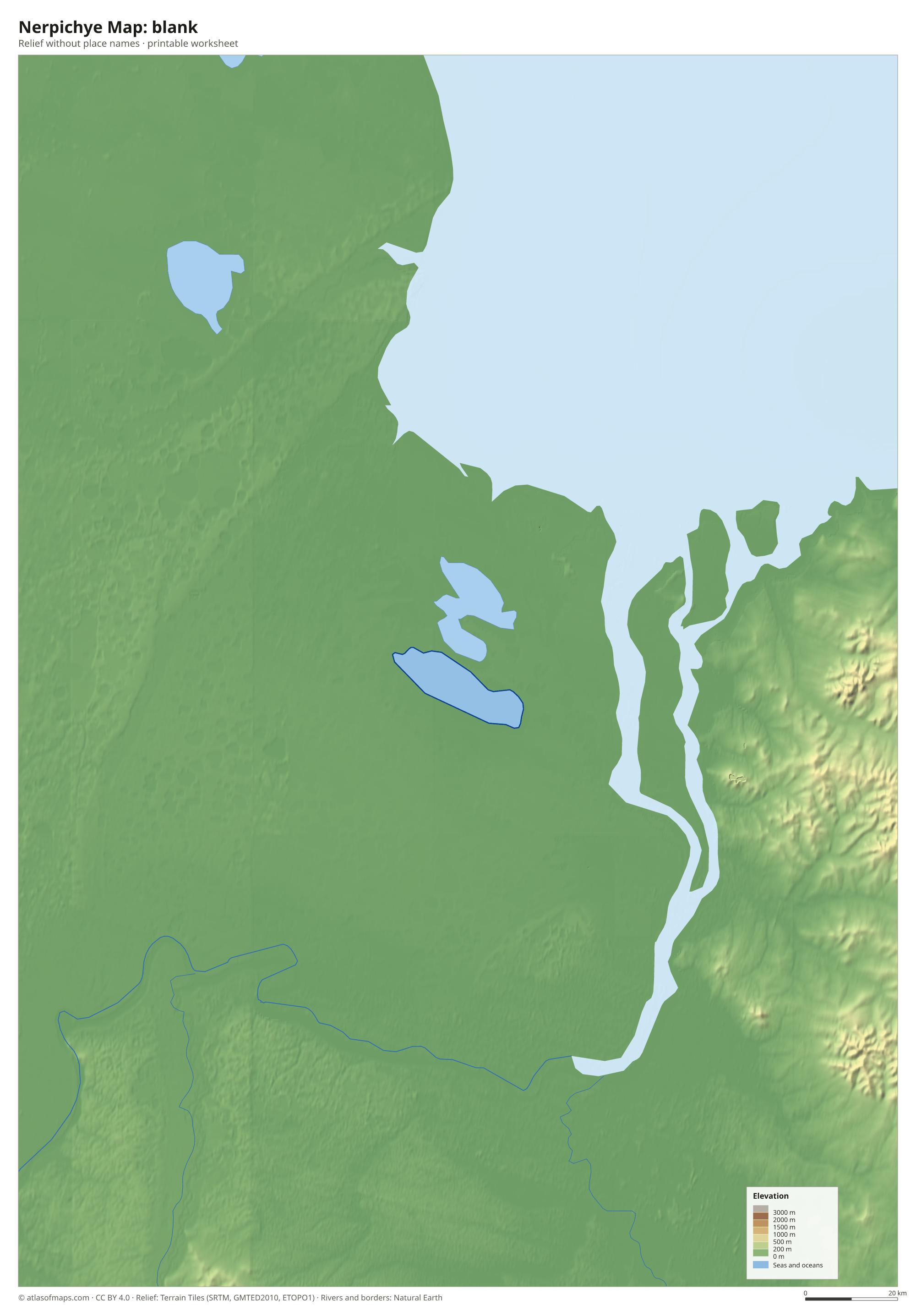 Nerpichye Map without names
