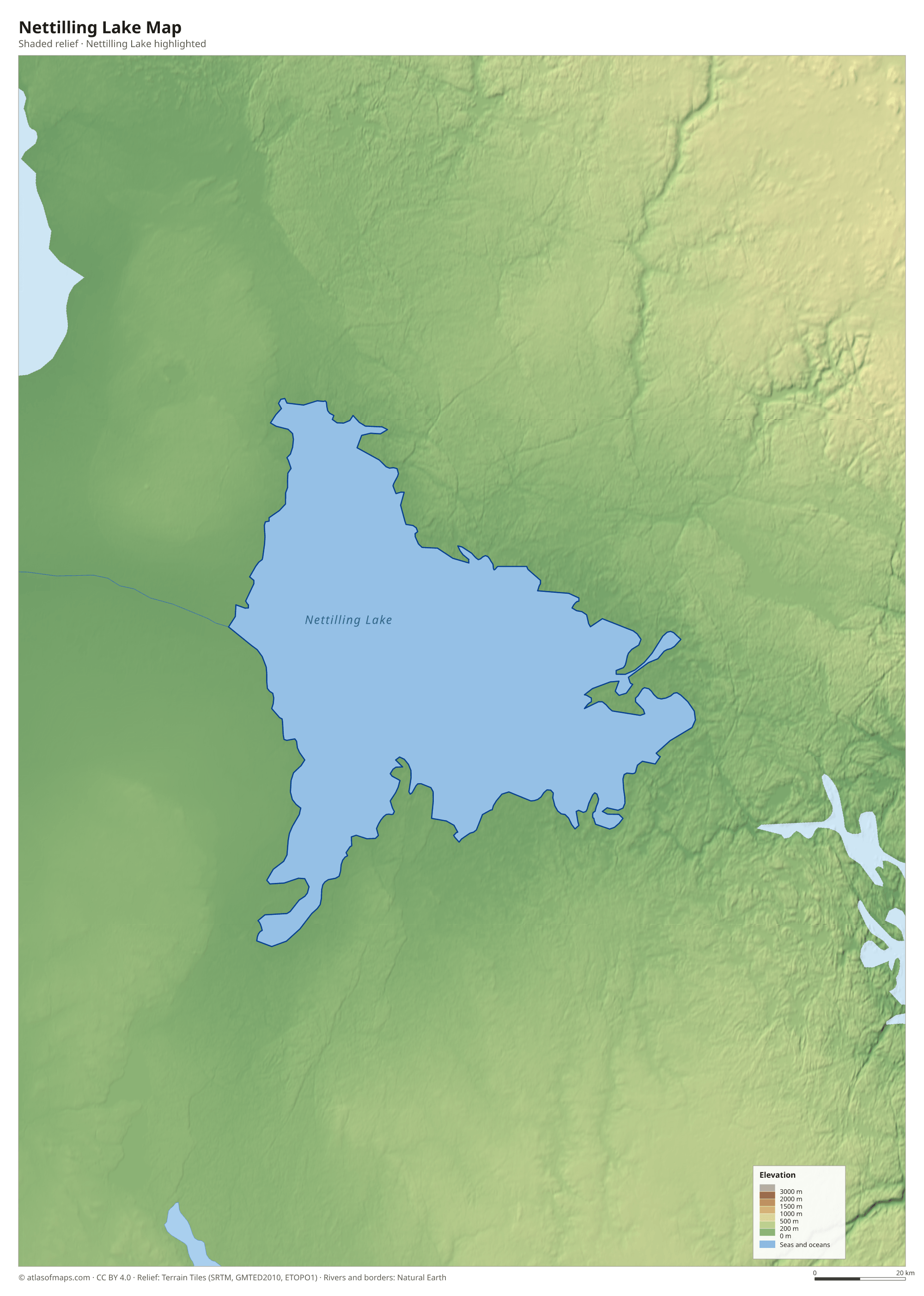 Nettilling Lake Map