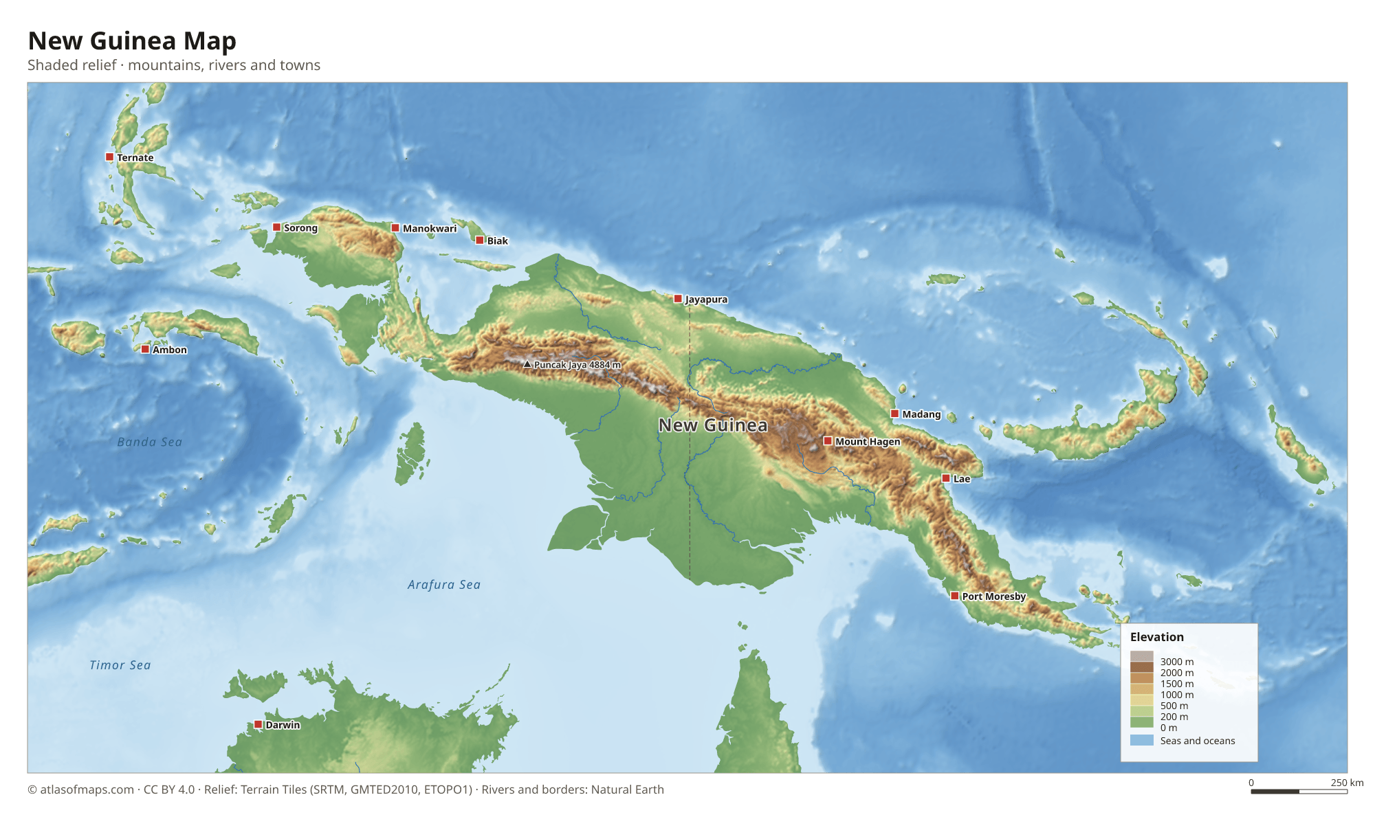 New Guinea Map