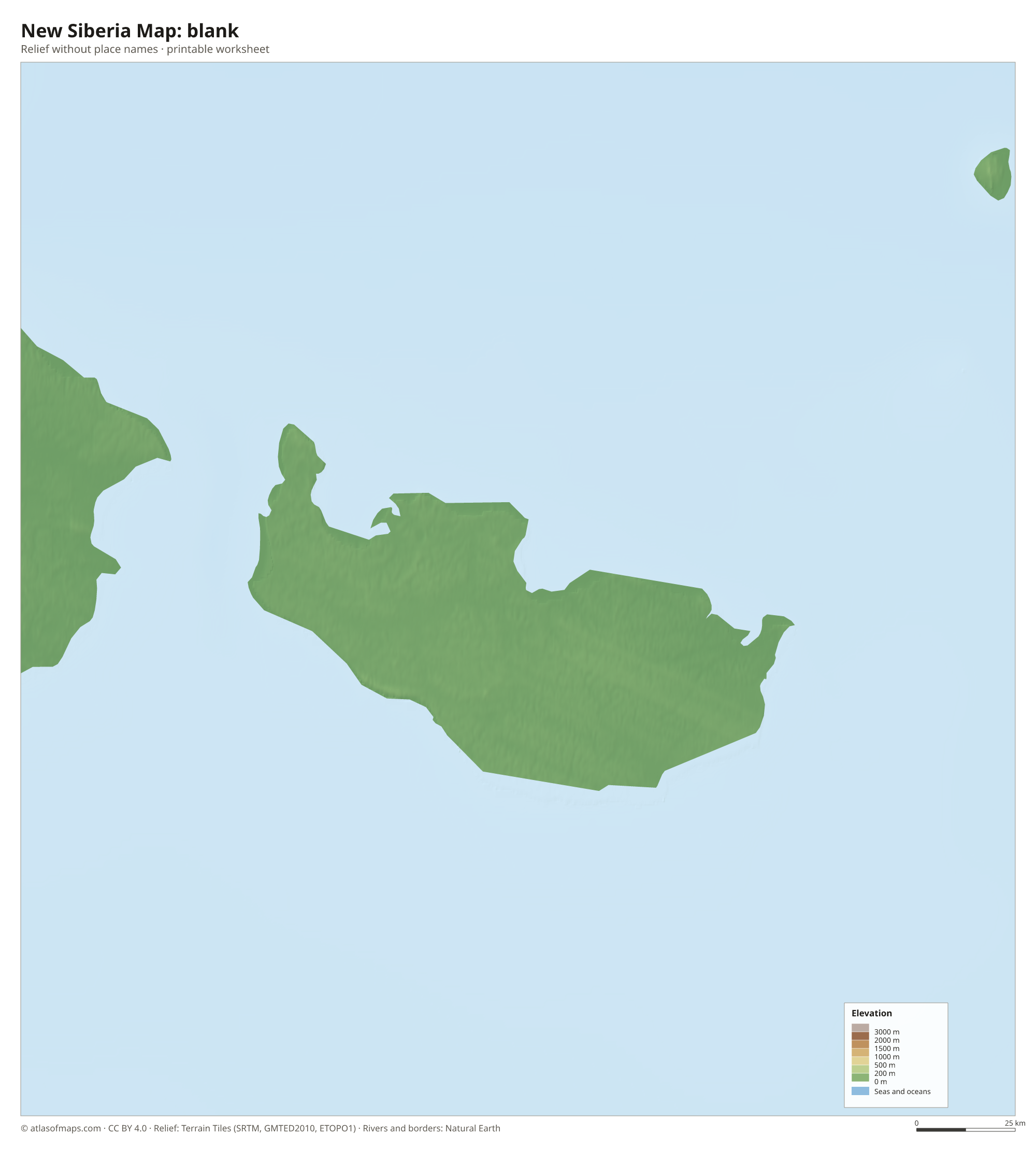 New Siberia Map without names