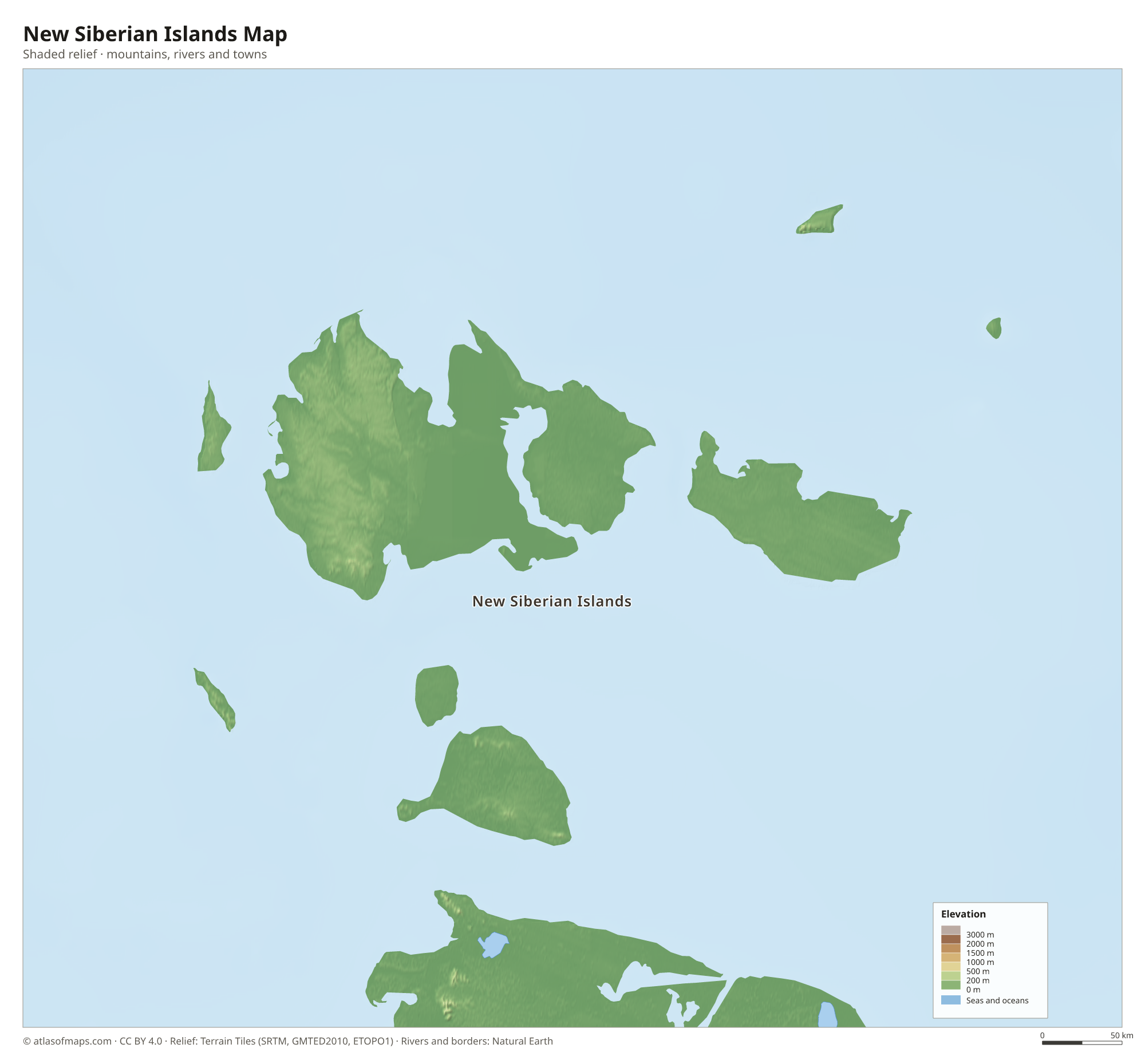 New Siberian Islands Map